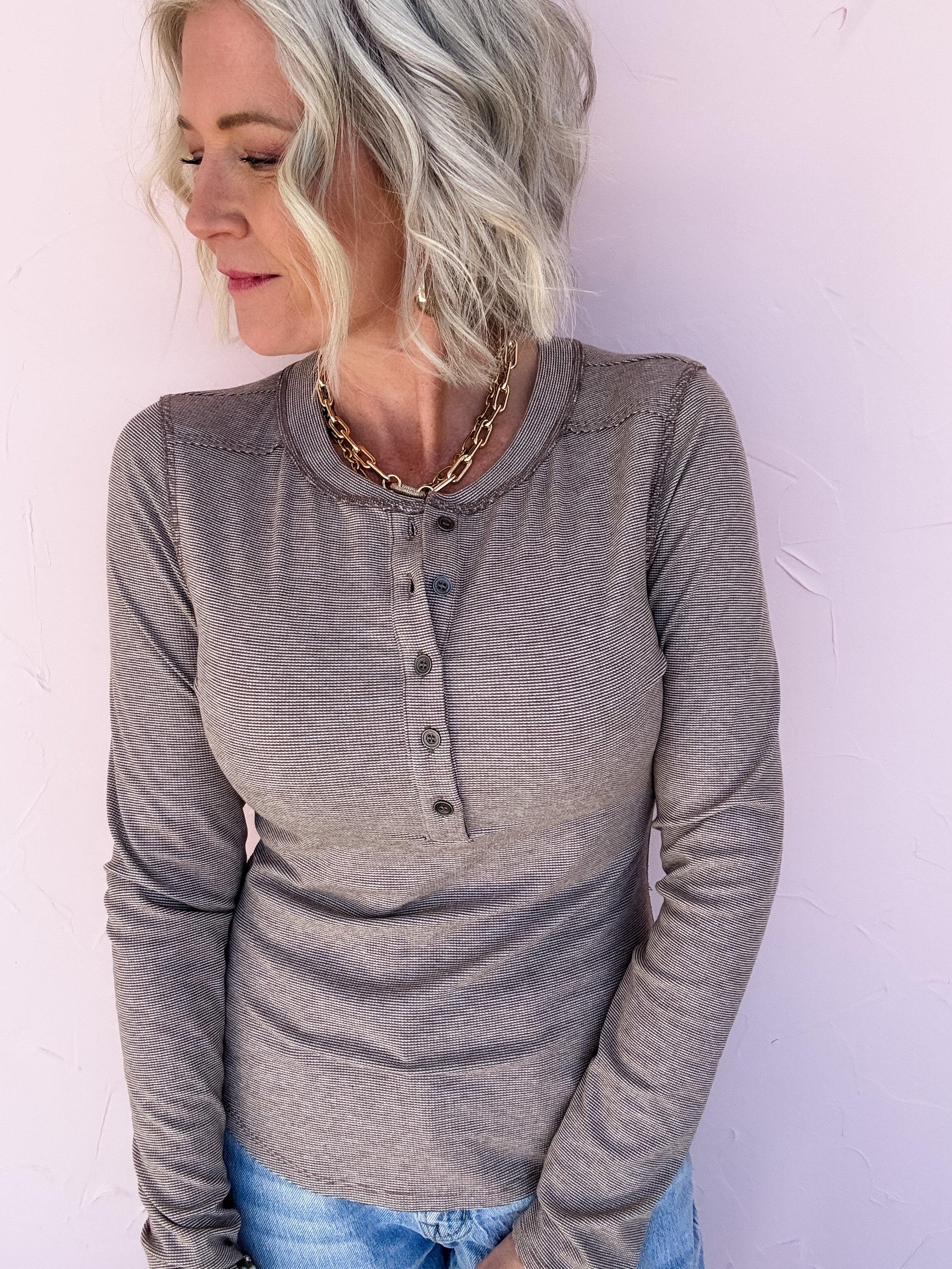 Keep It Simple Henley Top