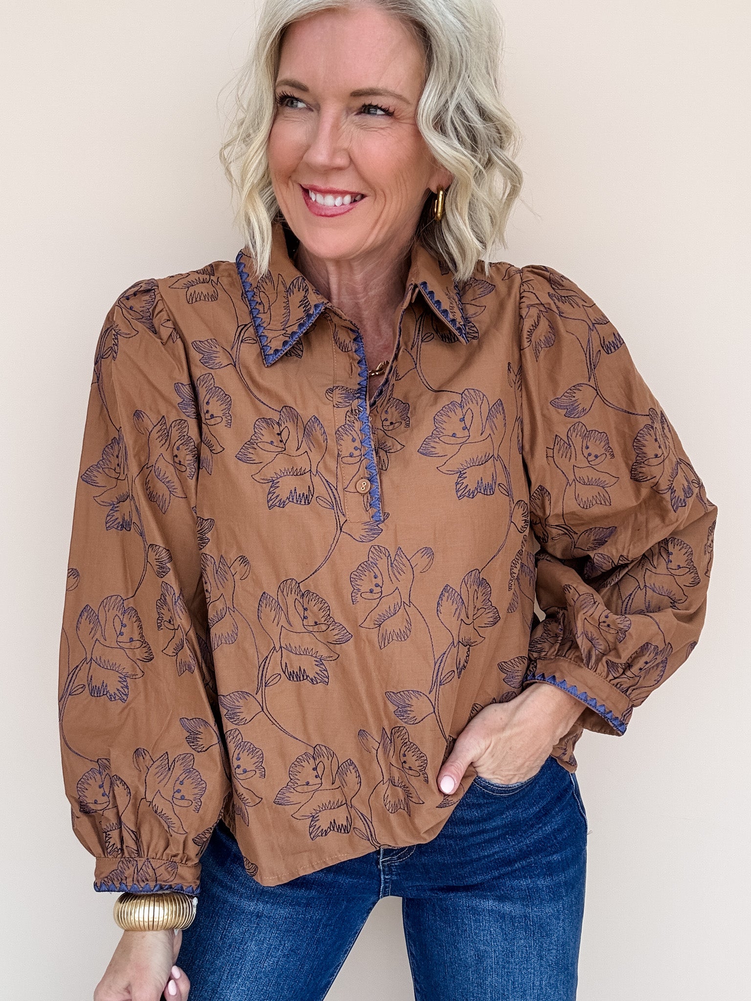 Betsy Blue Top