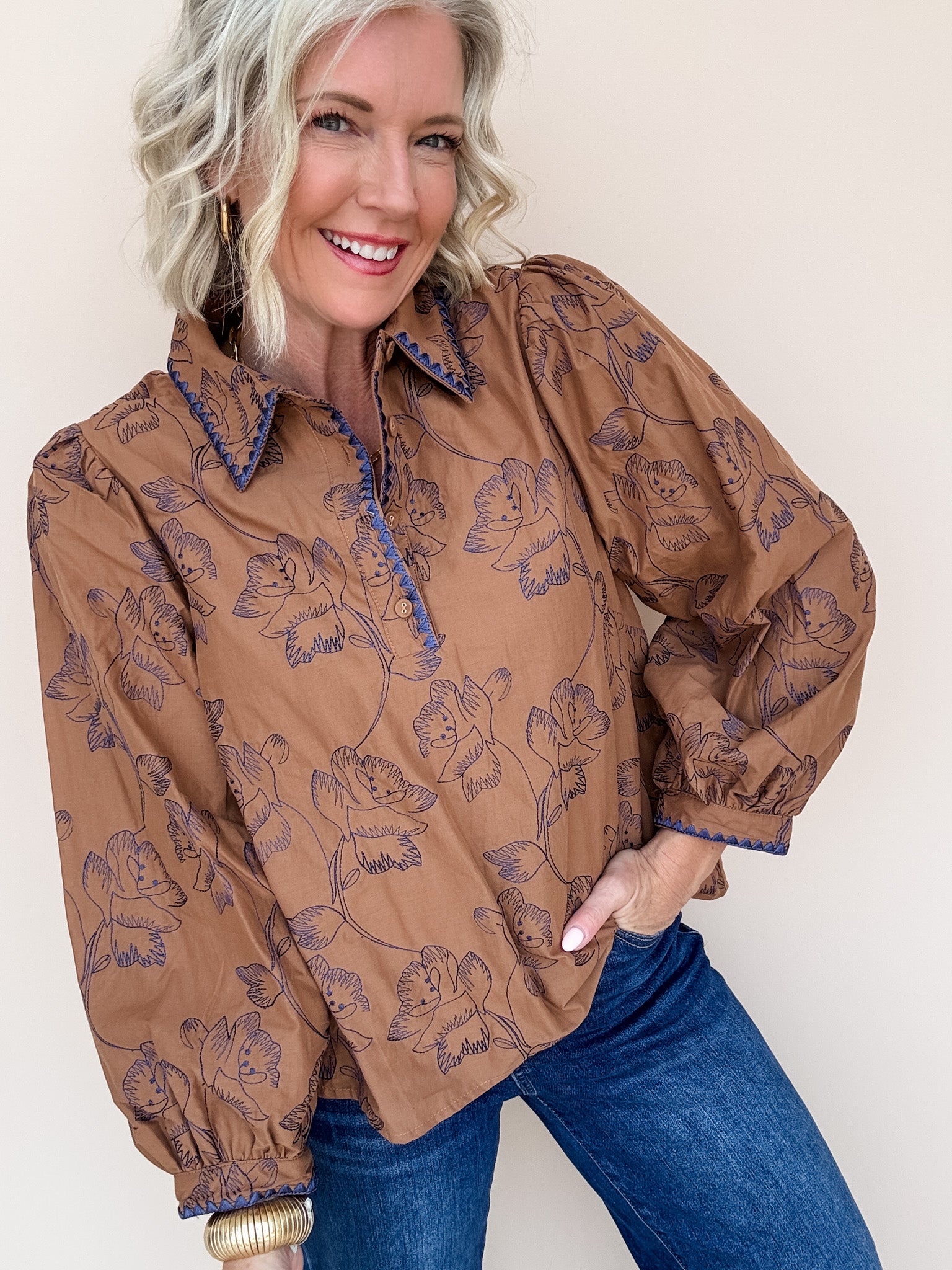 Betsy Blue Top