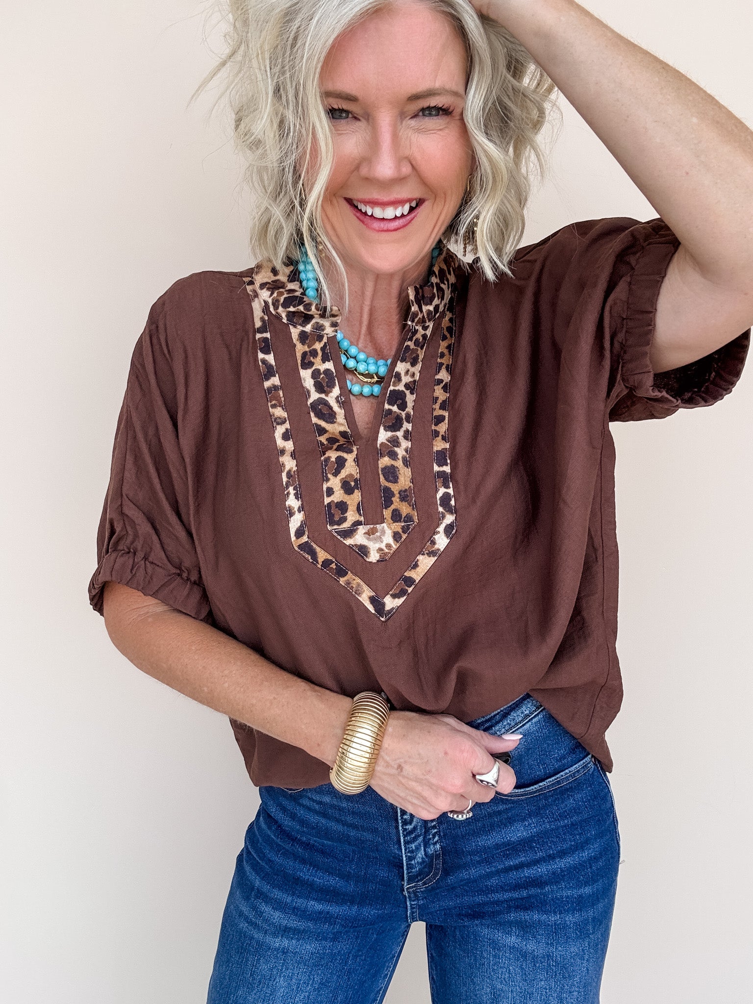 Rogue Trim Top | Brown