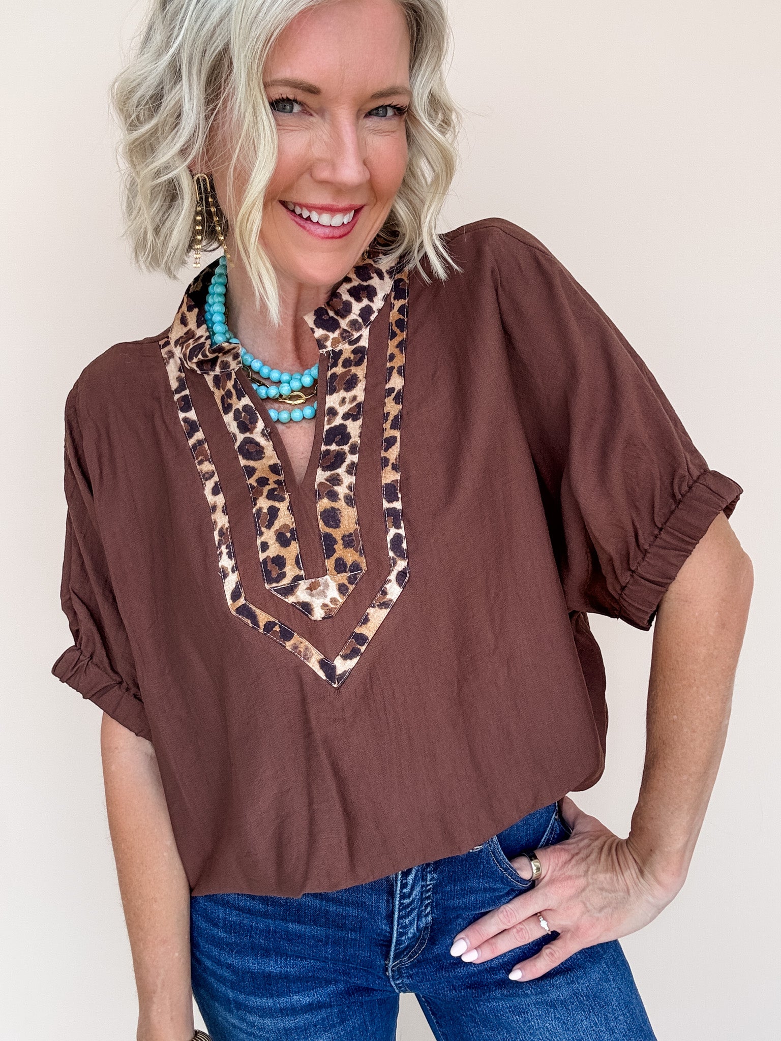 Rogue Trim Top | Brown