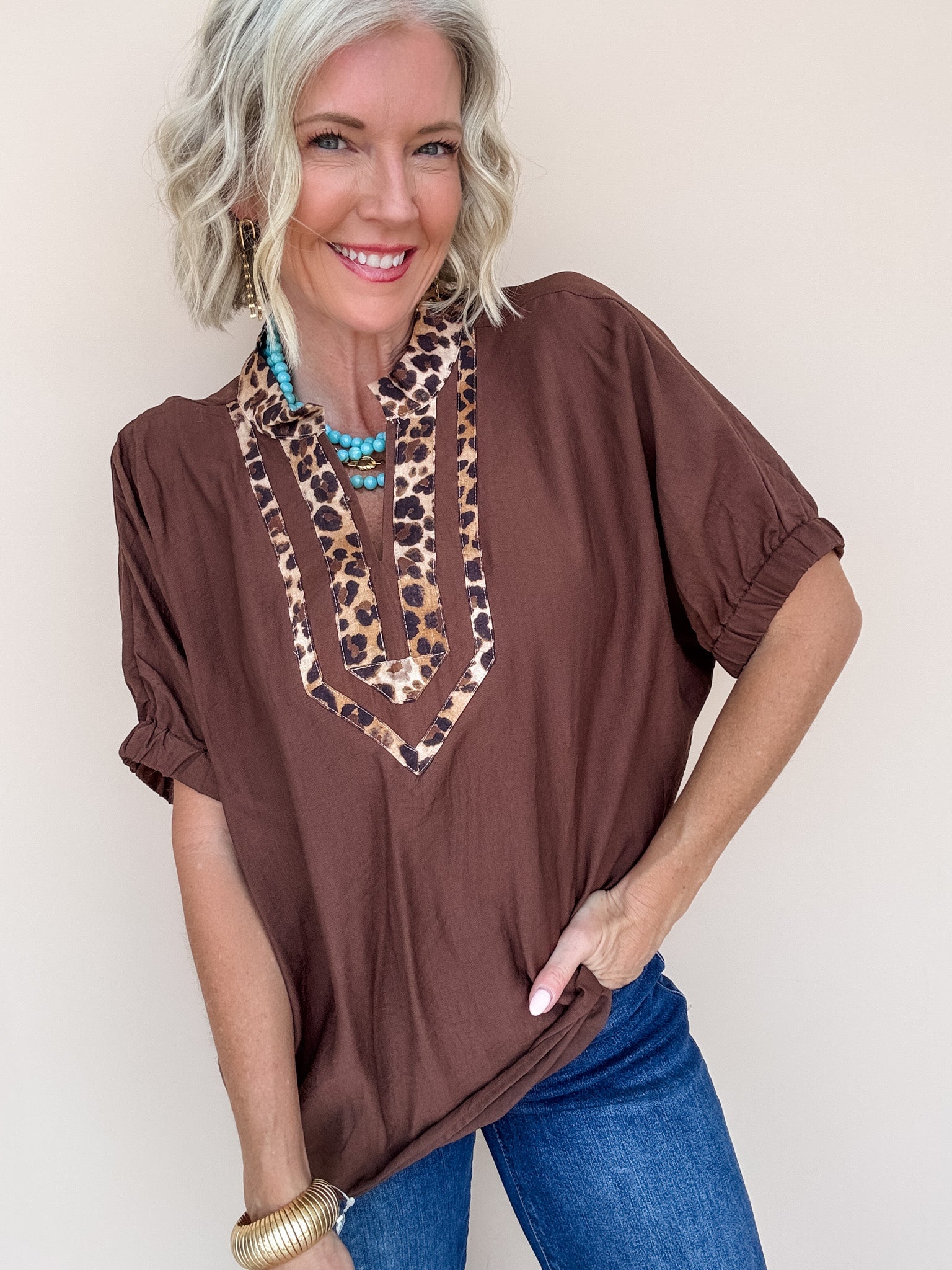 Rogue Trim Top | Brown