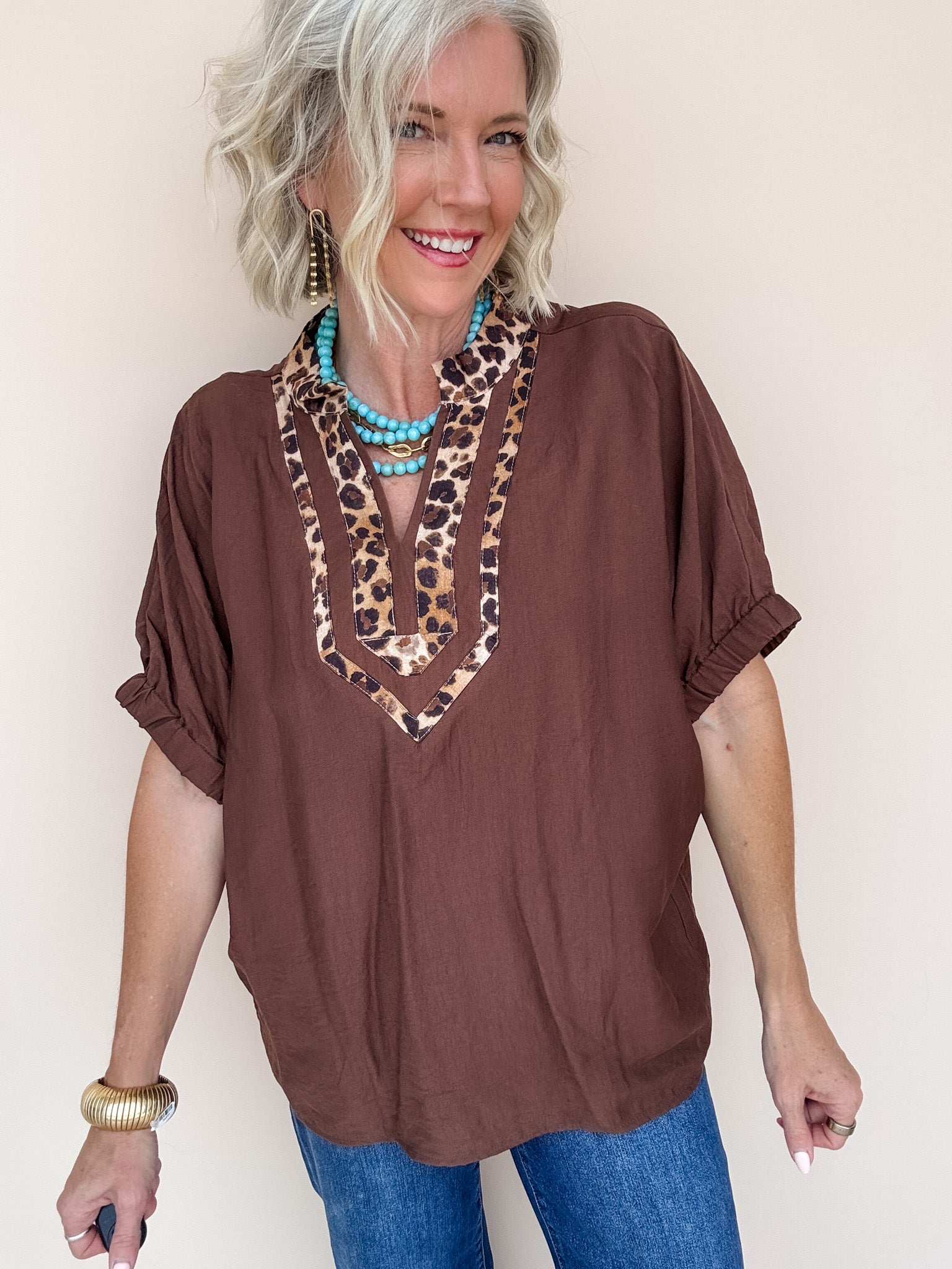 Rogue Trim Top | Brown