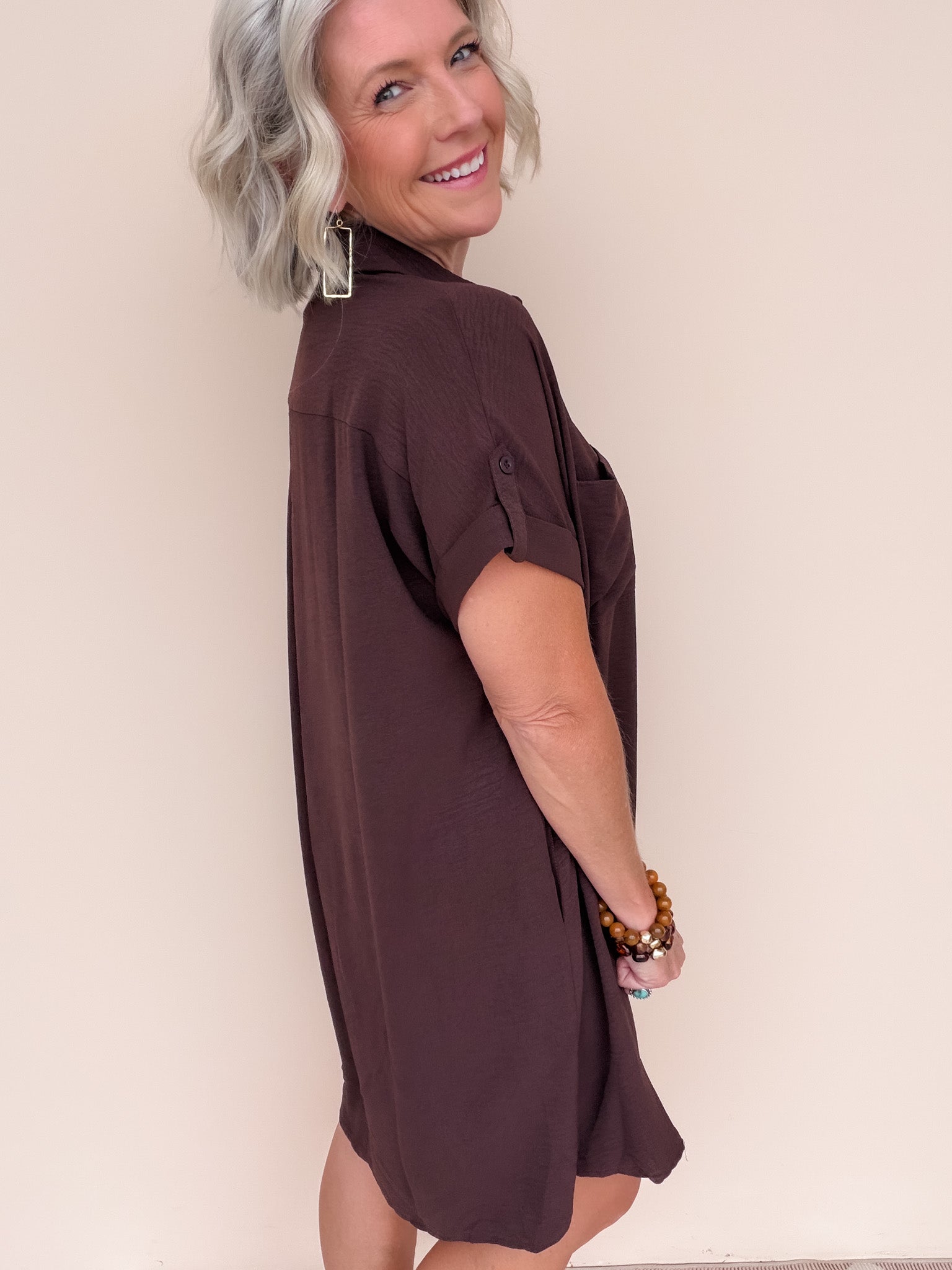 Marketplace Shirt Dress | Brown
