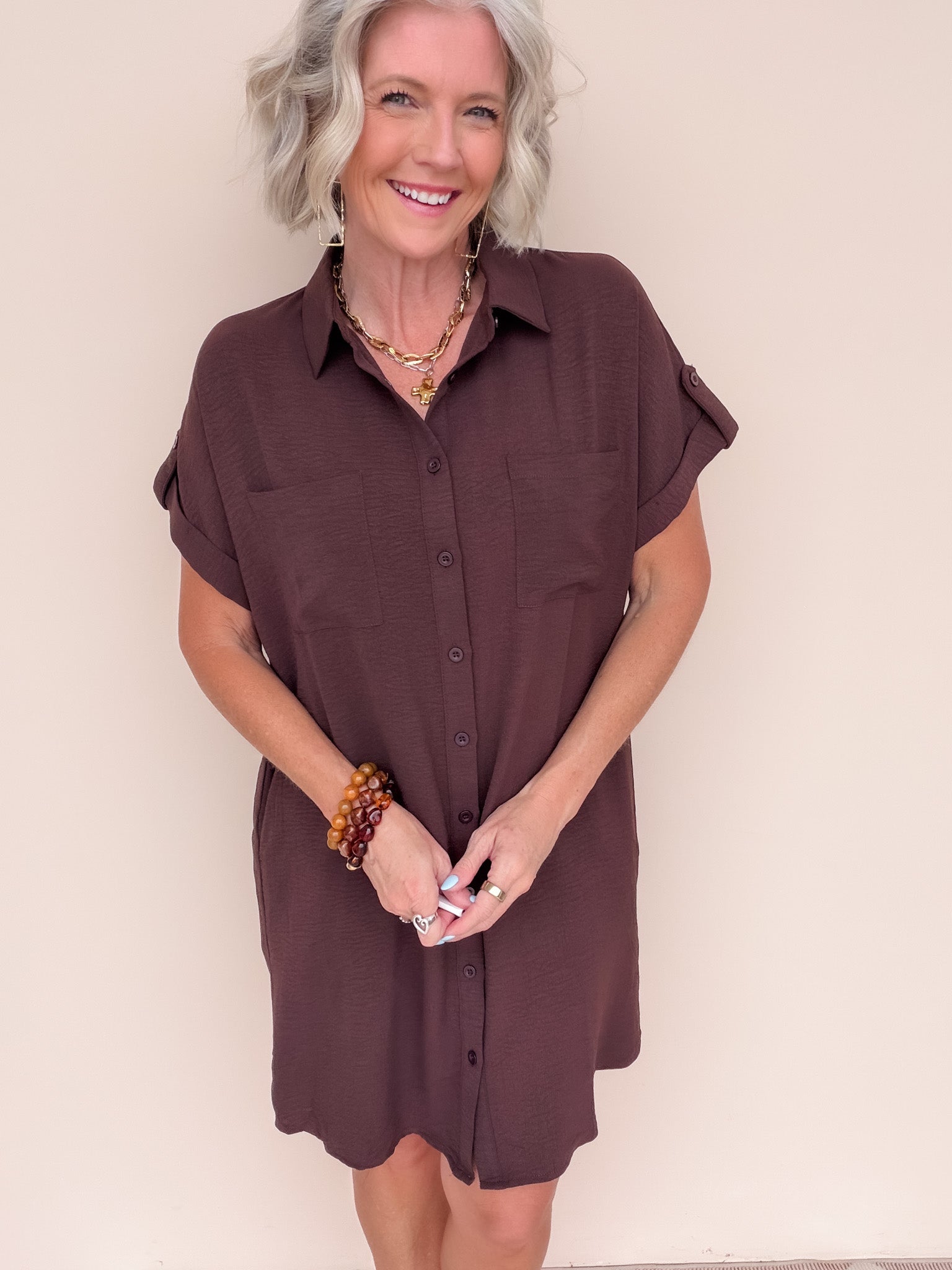 Marketplace Shirt Dress | Brown