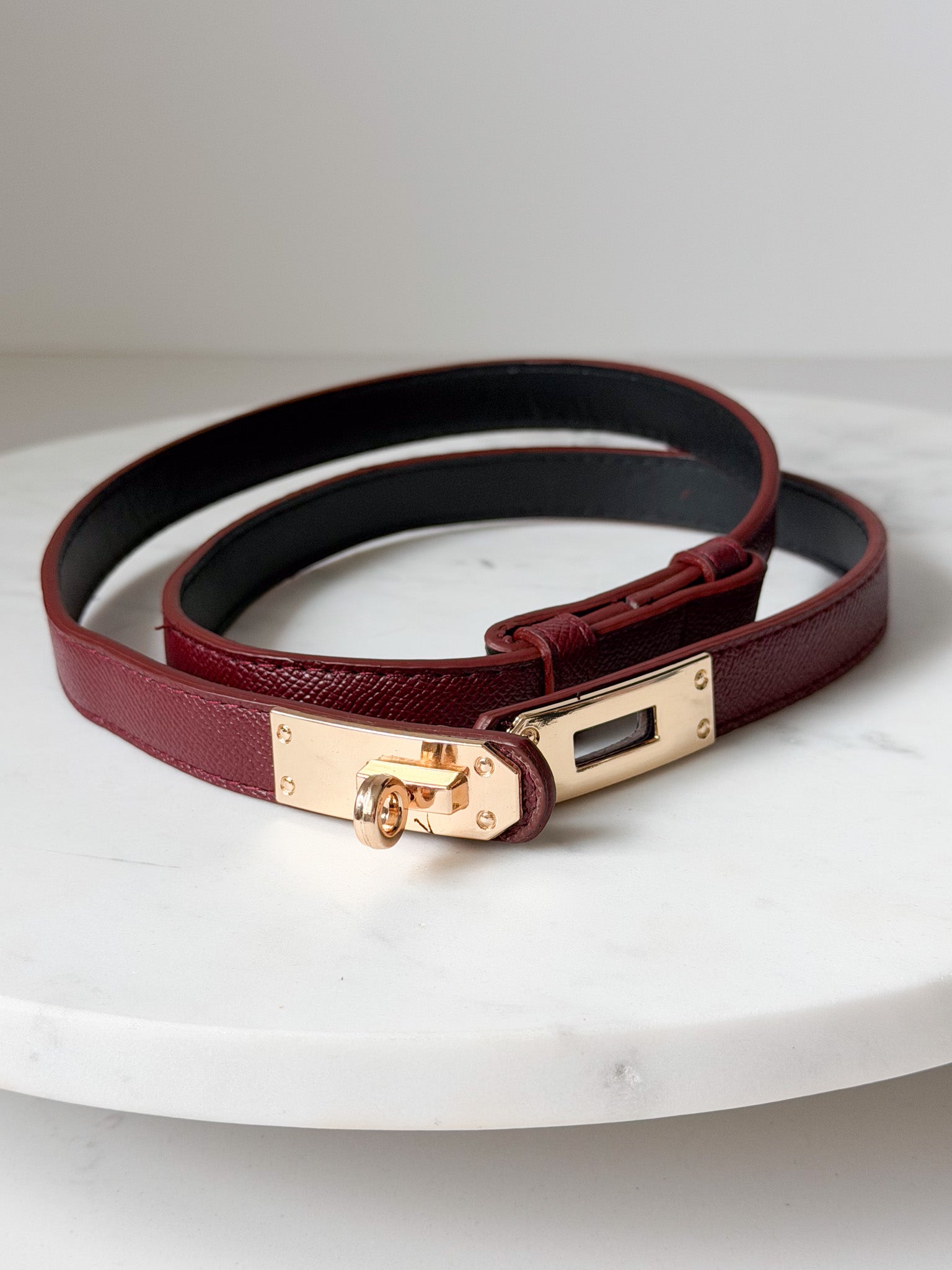 Perfect Pairing Belt | Burgundy