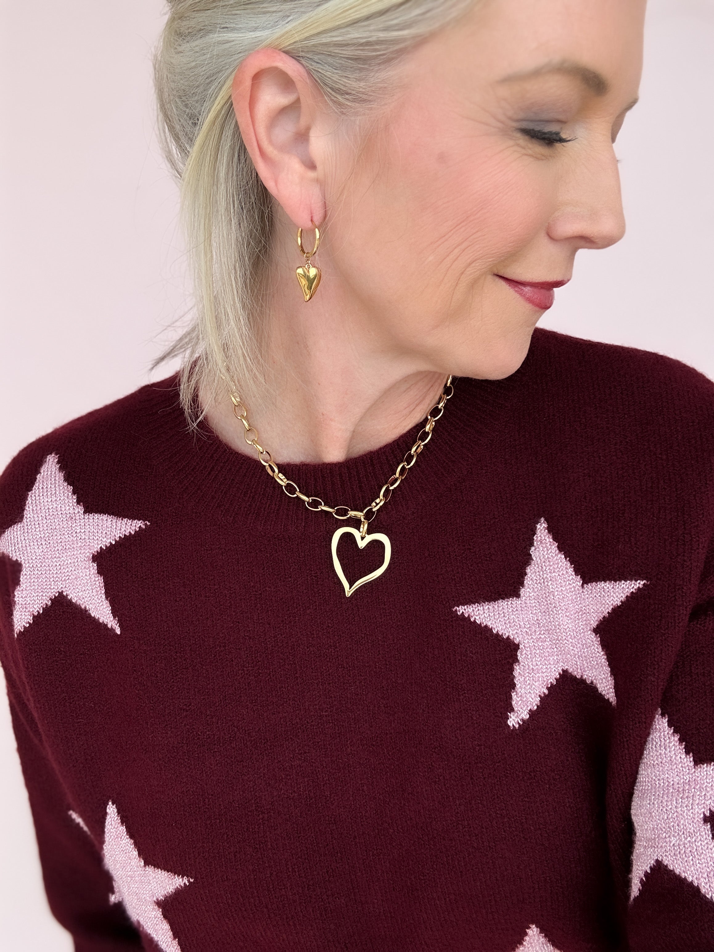 Open Heart Promise Necklace | Gold