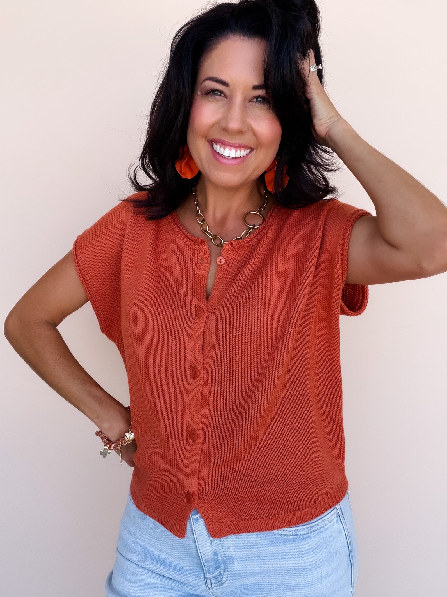 Weekend Rust Cardigan