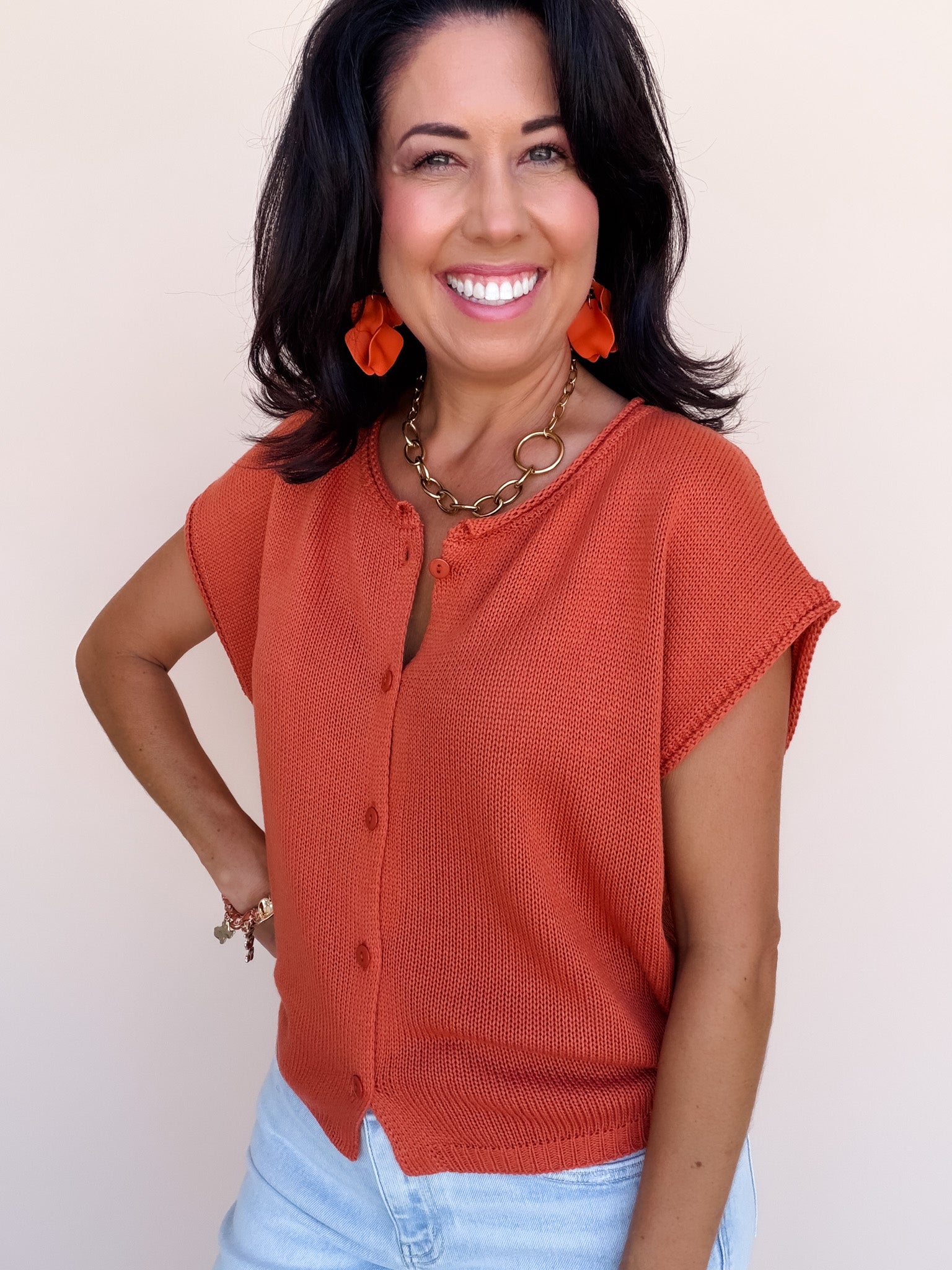 Weekend Rust Cardigan