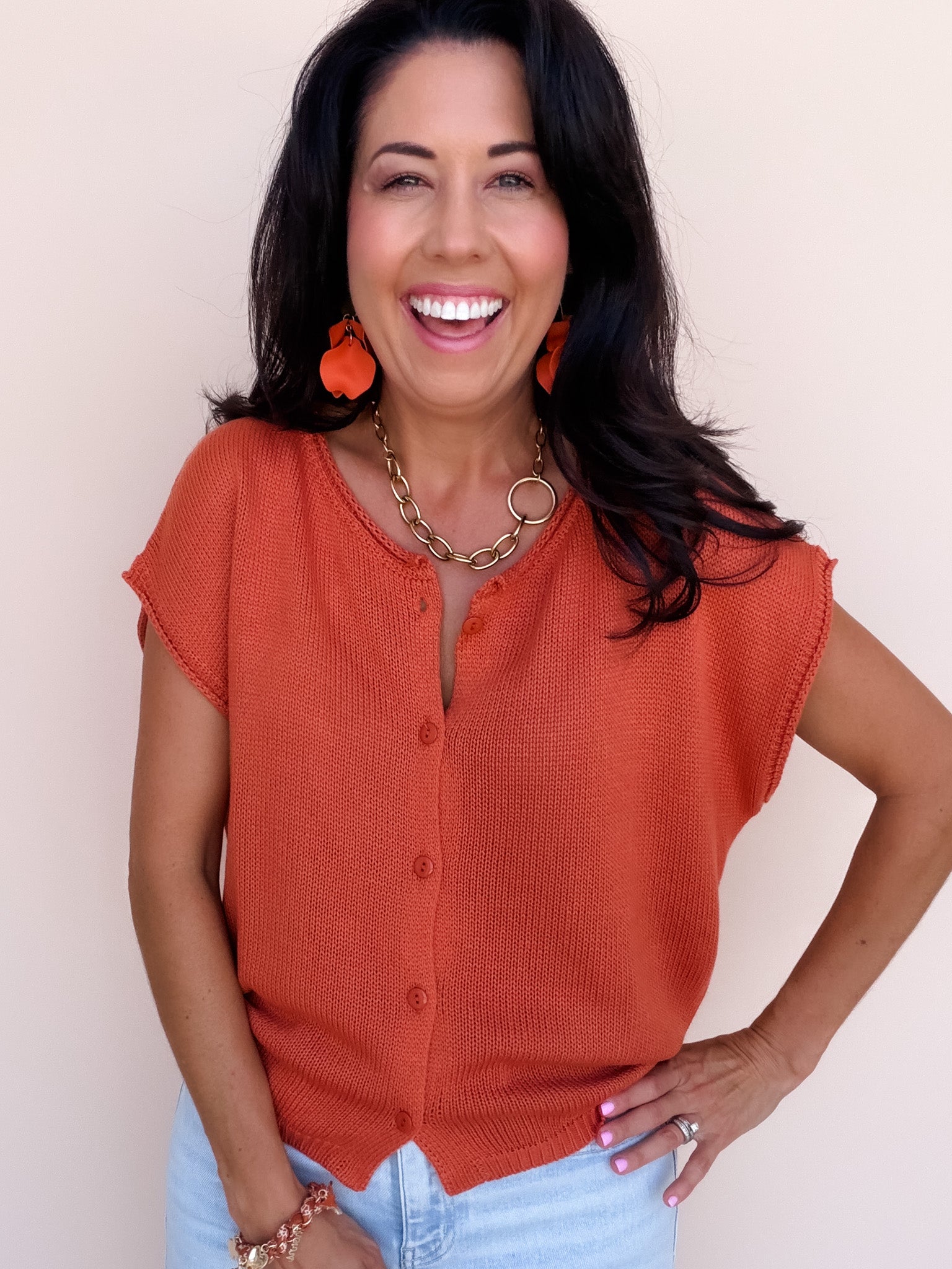Weekend Rust Cardigan