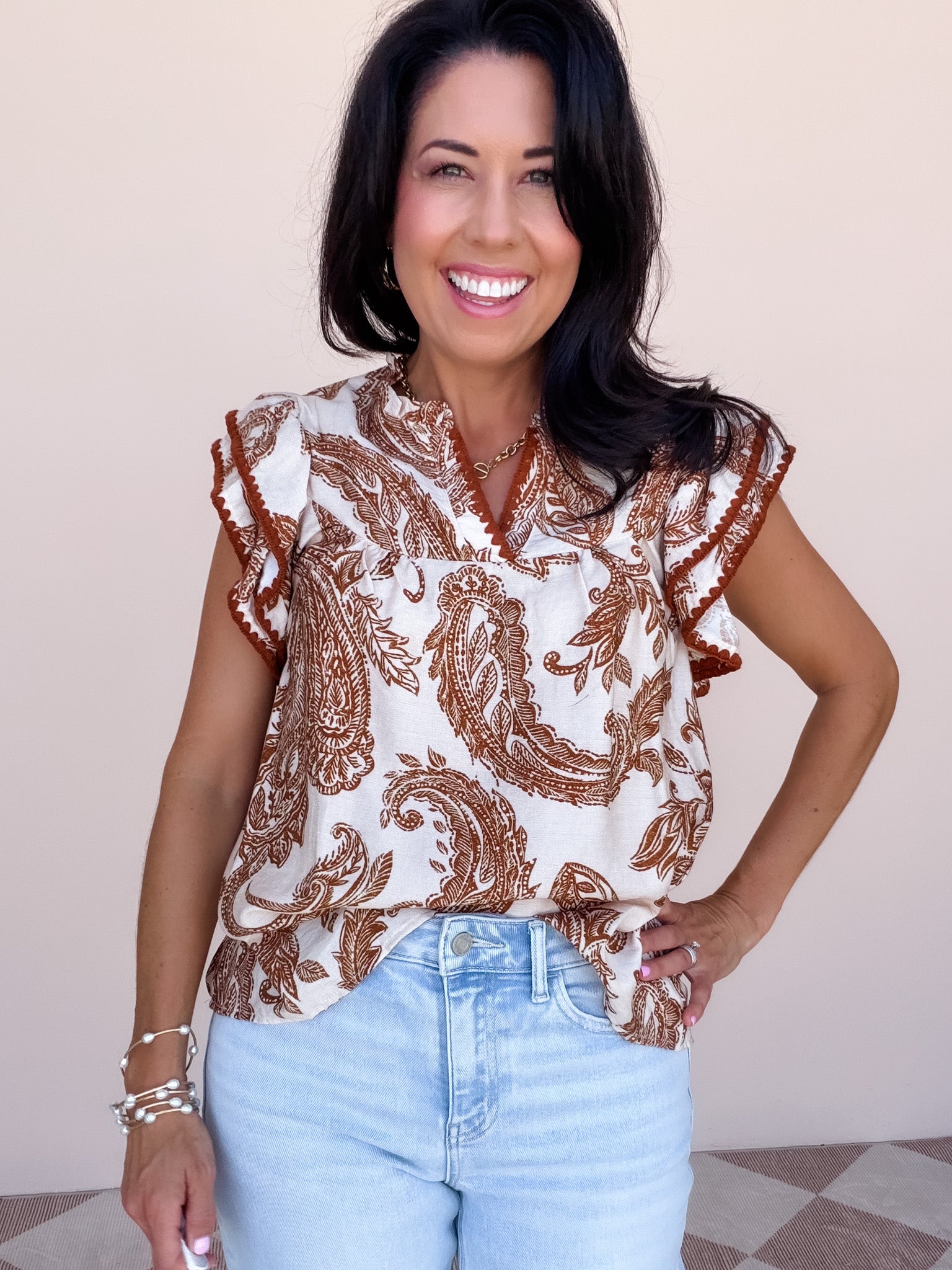Saddle Creek Top | Caramel