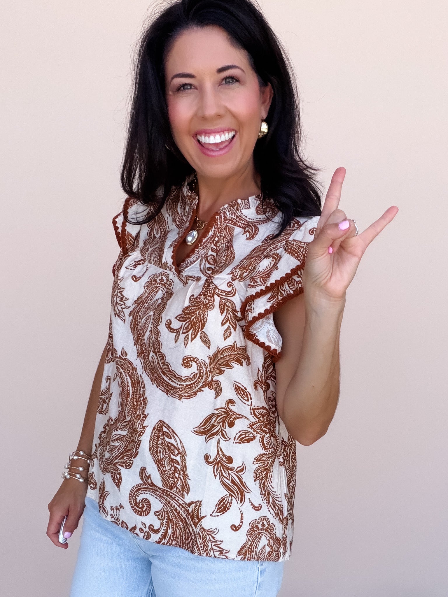 Saddle Creek Top | Caramel