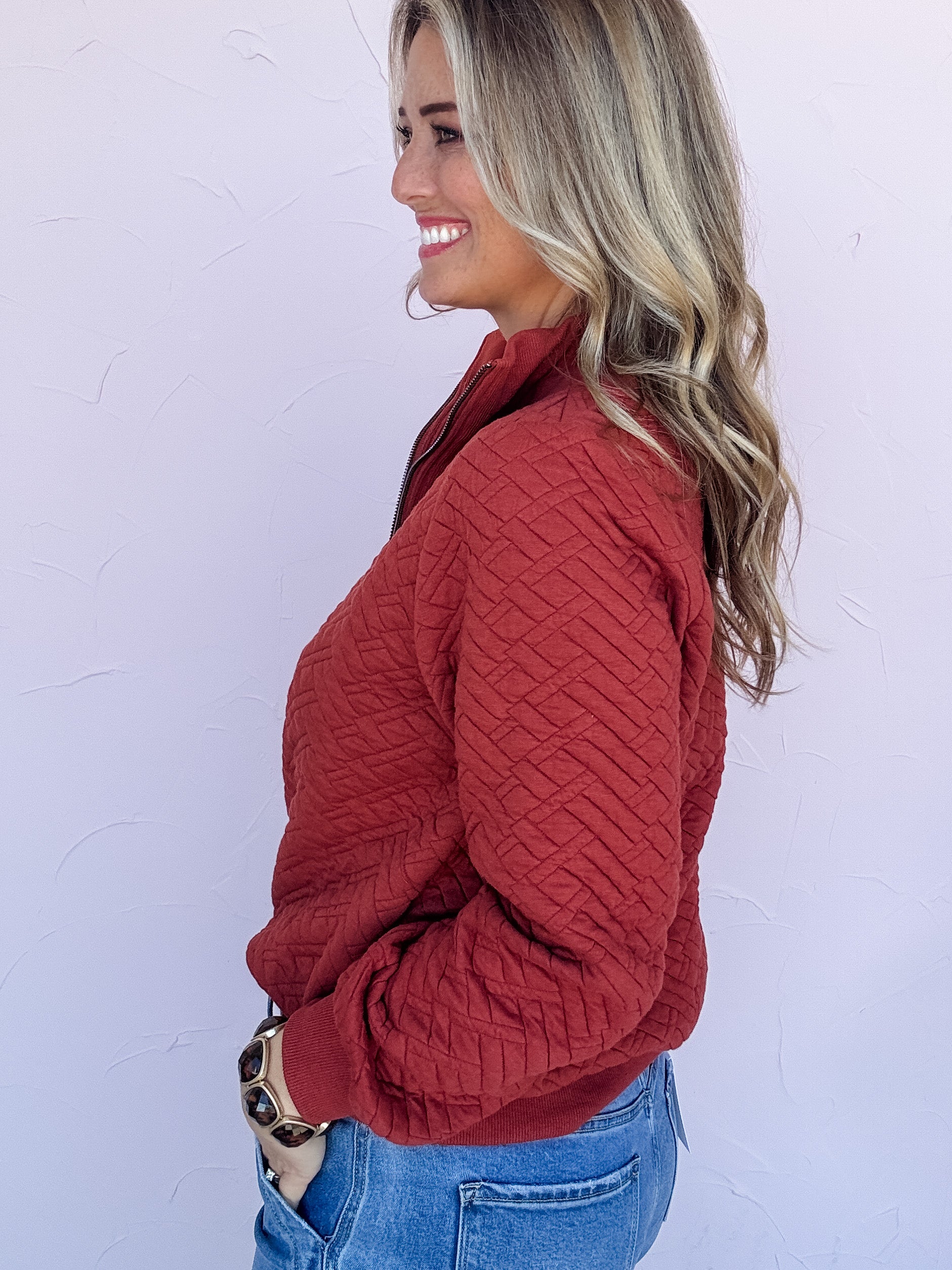 Fireside Quilted Pullover