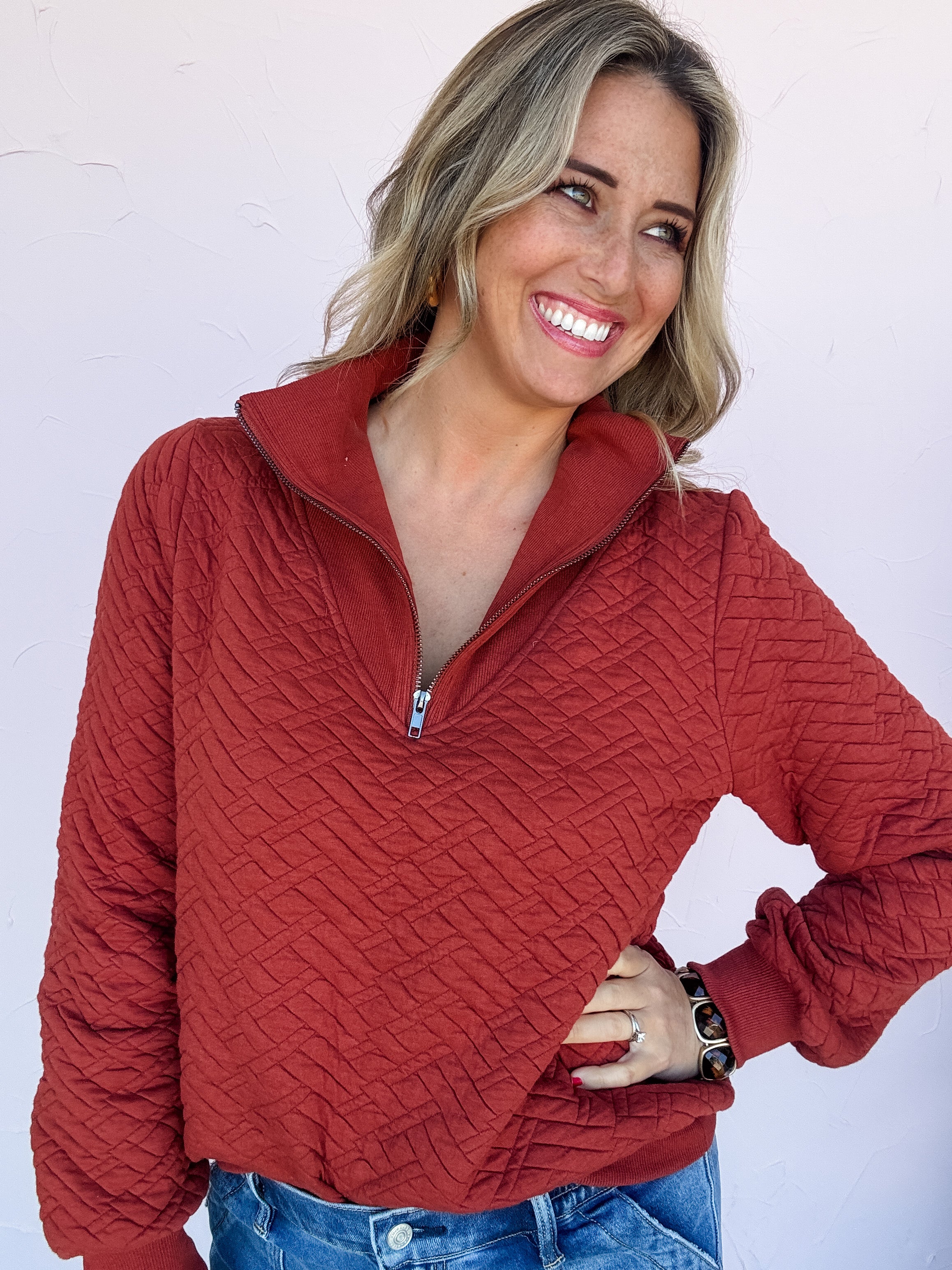 Fireside Quilted Pullover