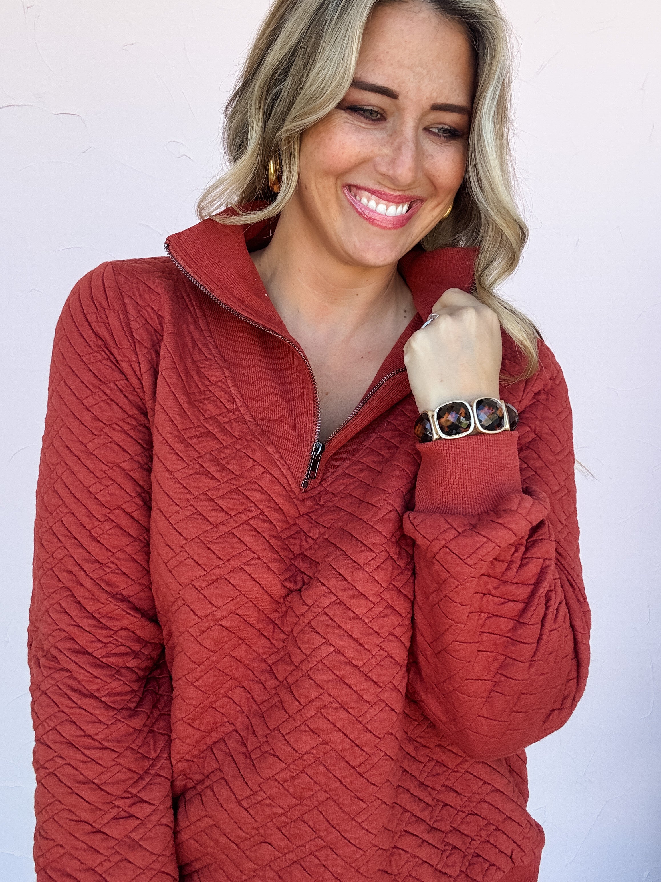 Fireside Quilted Pullover