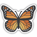 monarch butterfly sticker