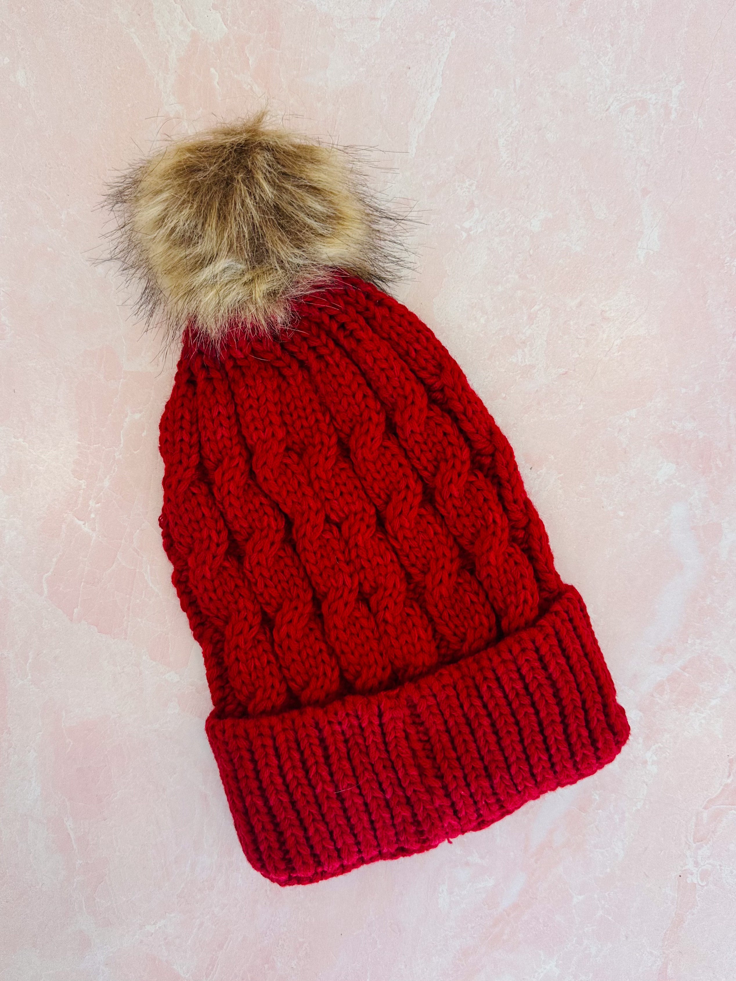 Emma Chunky Knit Cable Beanie