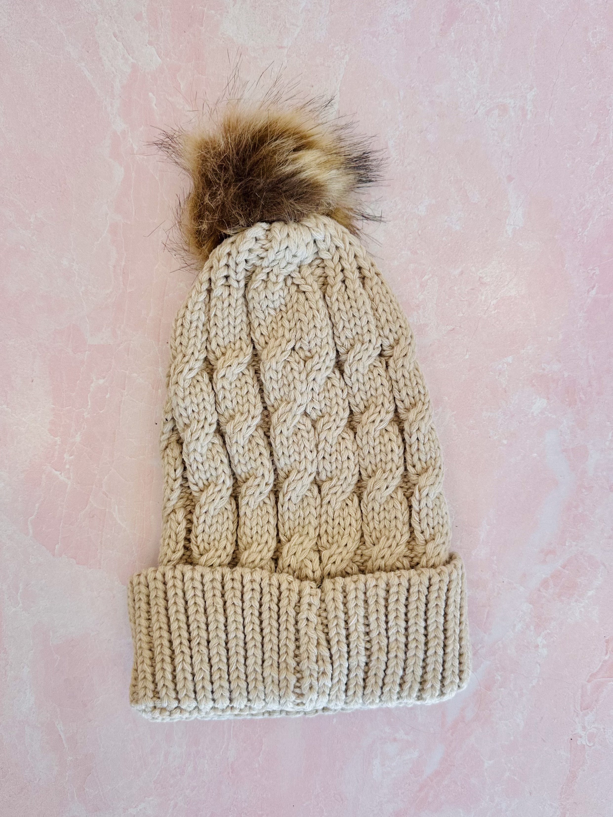 Emma Chunky Knit Cable Beanie