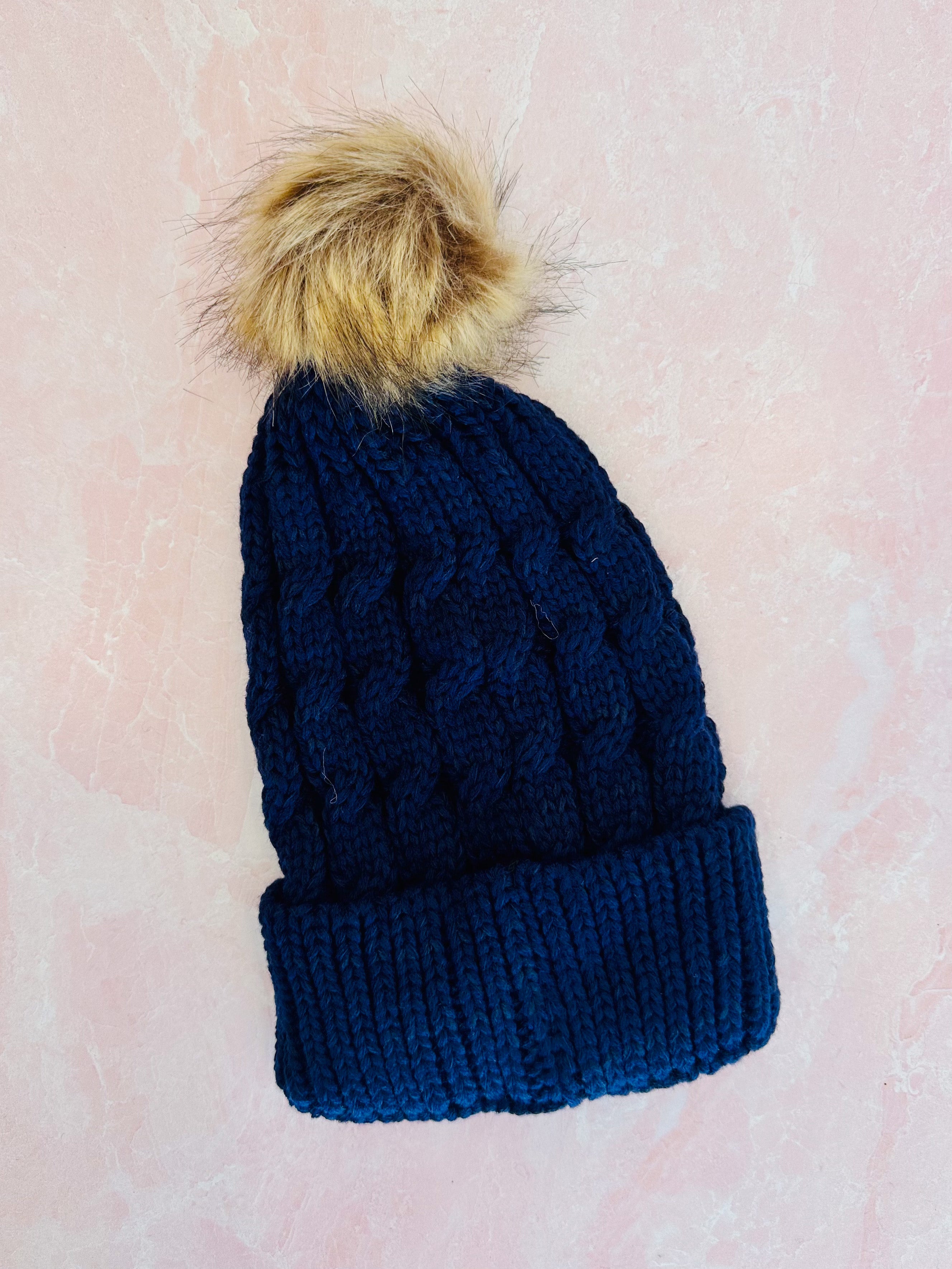 Emma Chunky Knit Cable Beanie