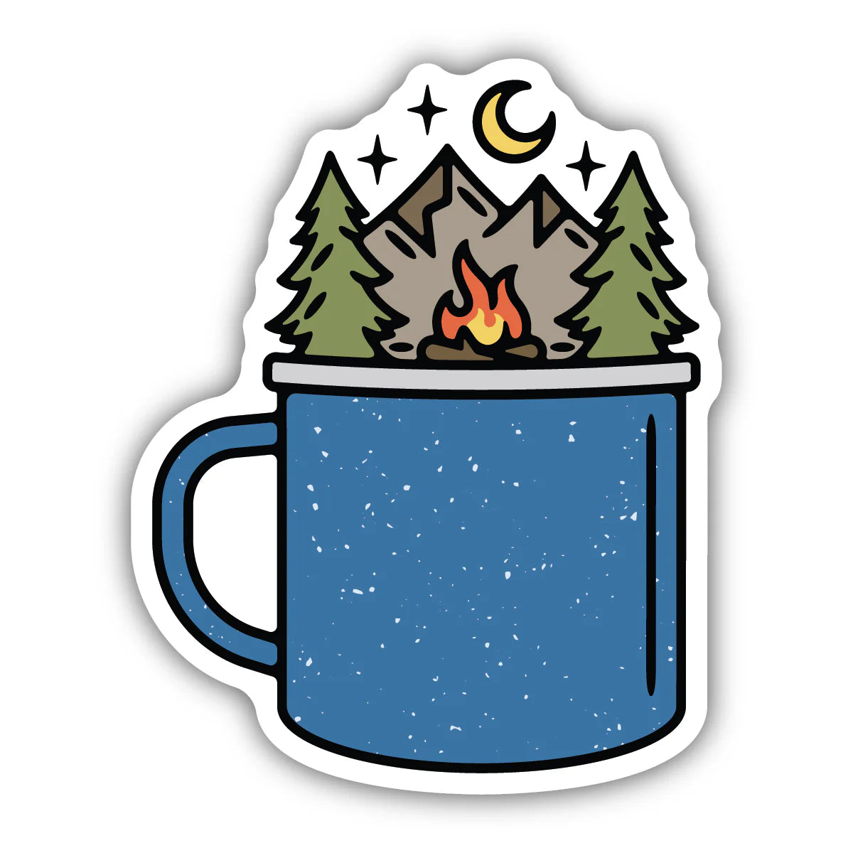 Enamel Camping Mug Sticker