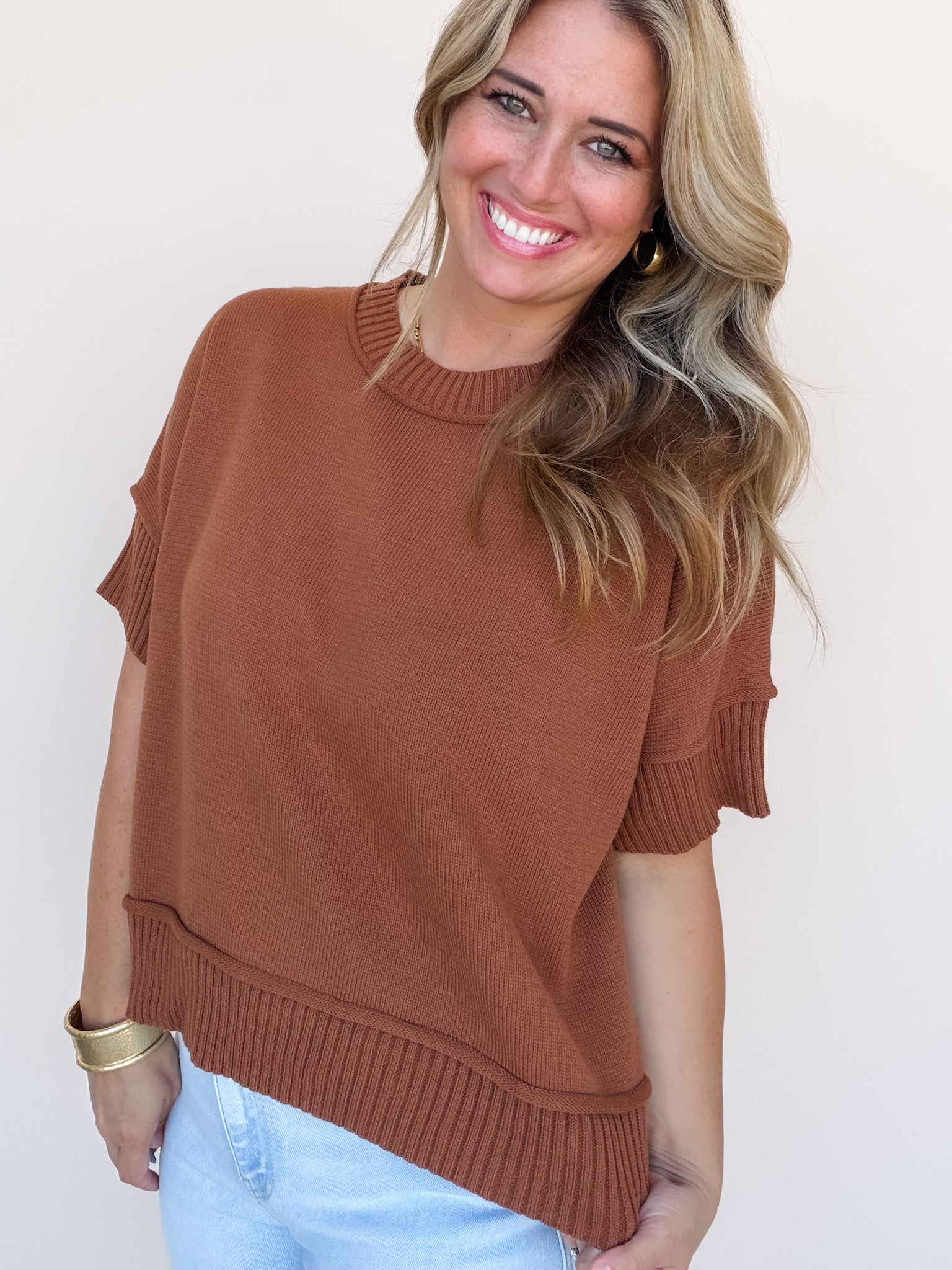 Right Touch Sweater | Caramel