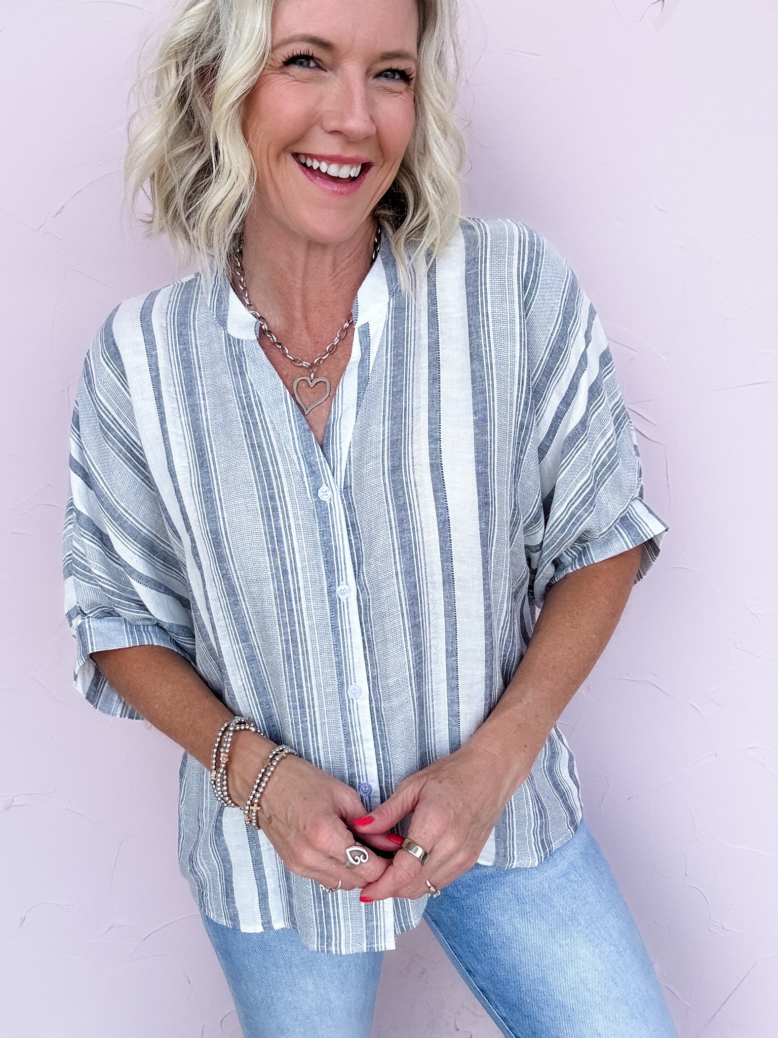 Stonewash Button Down
