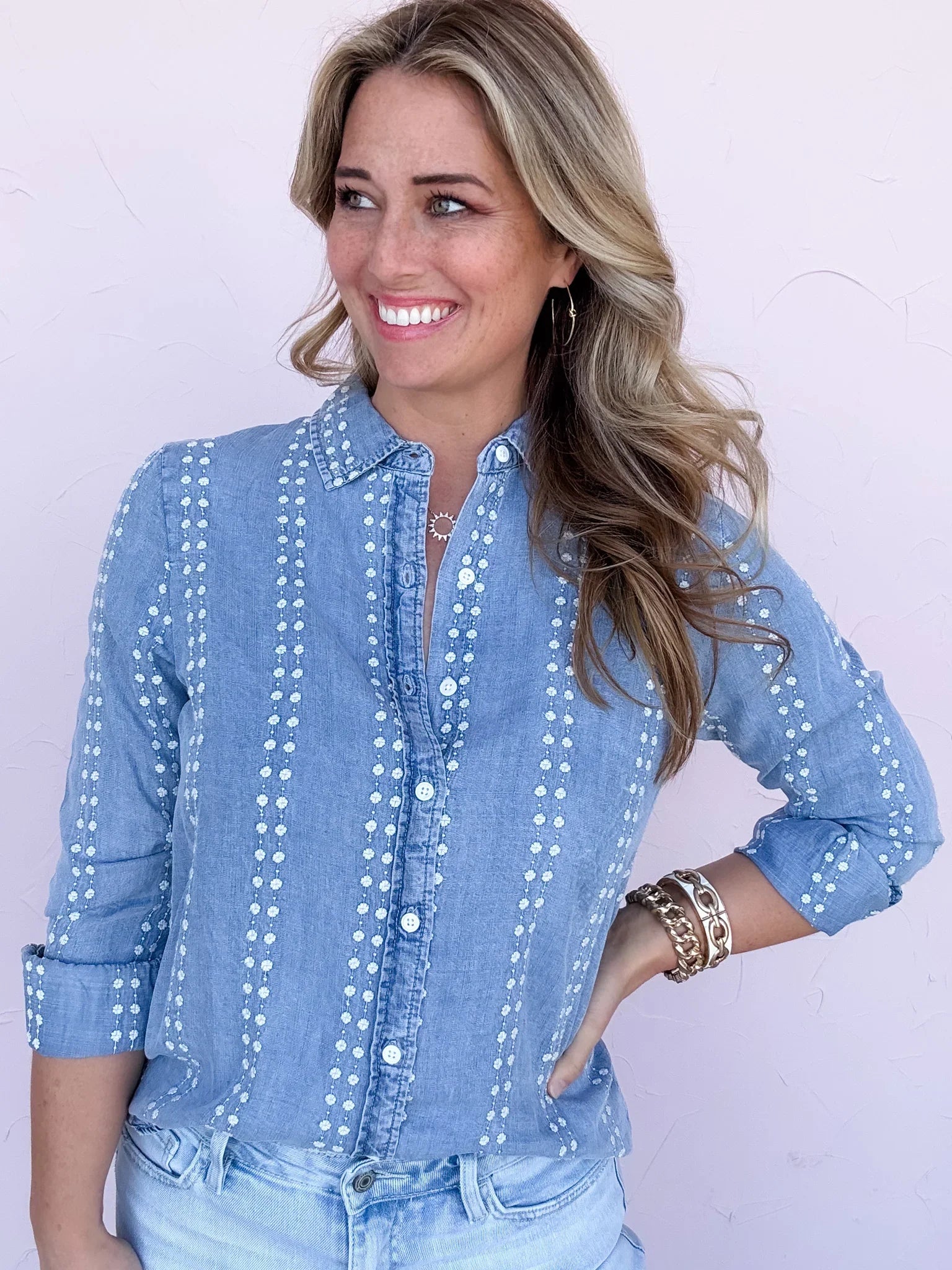 Natalia Daisy Stripe Top