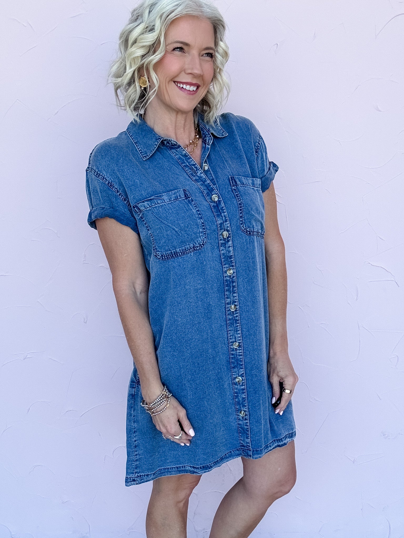 June Denim Shirt Dress