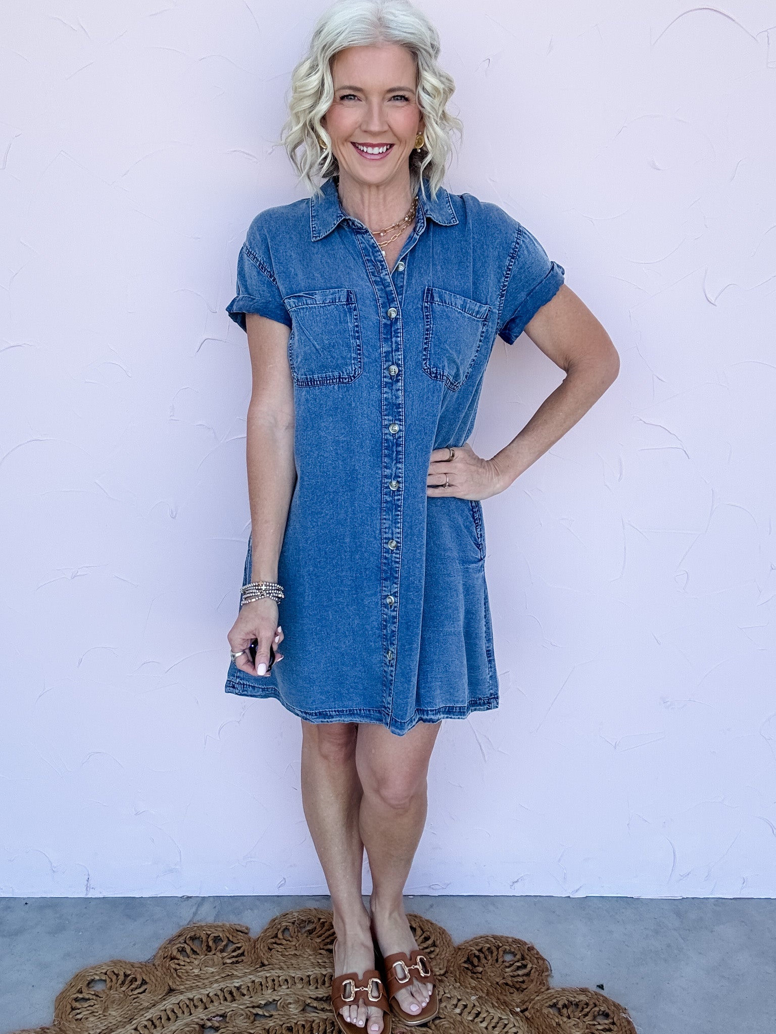 June Denim Shirt Dress