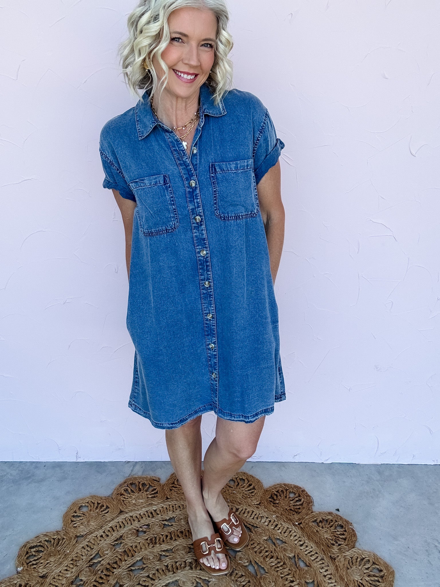 June Denim Shirt Dress