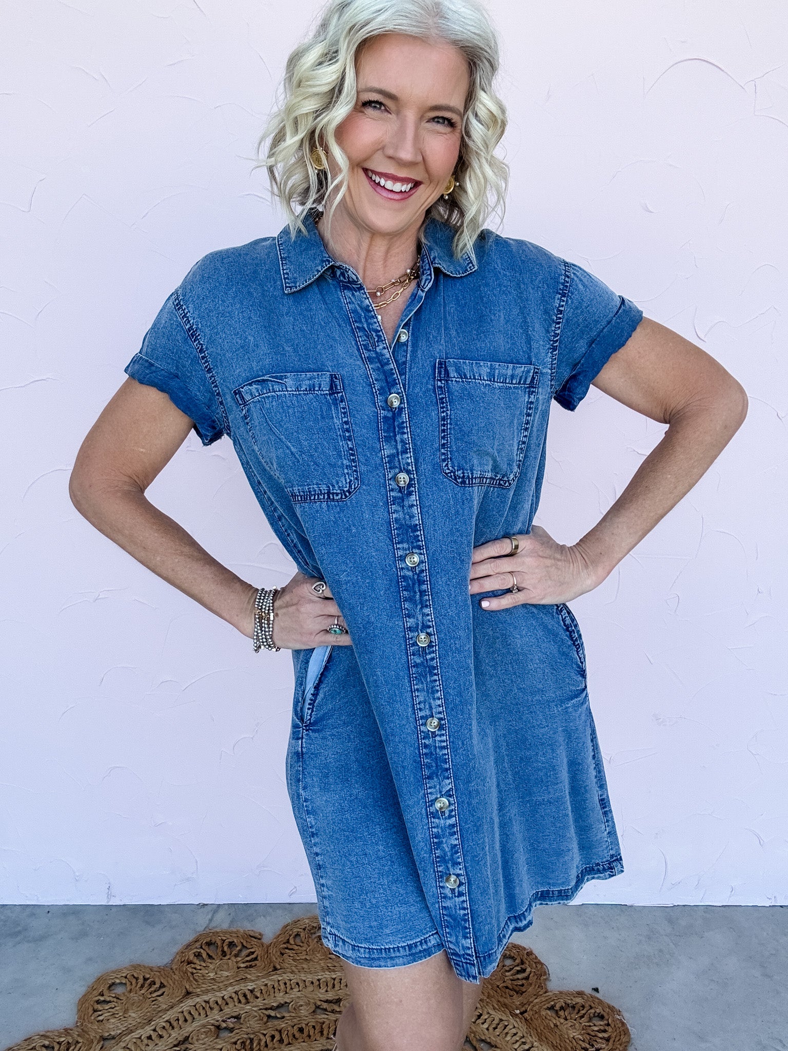 June Denim Shirt Dress