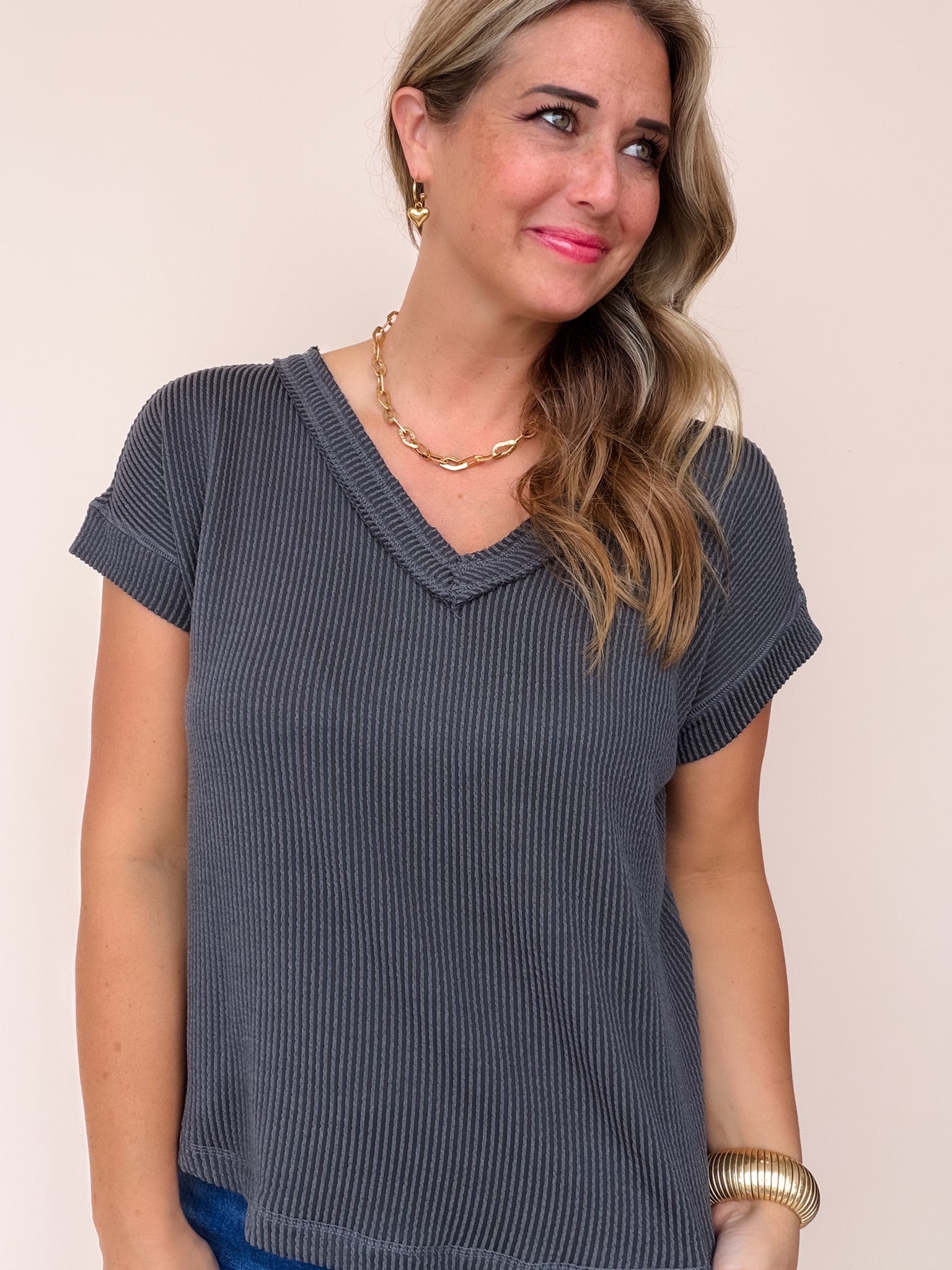 Greystone Ribbed Top