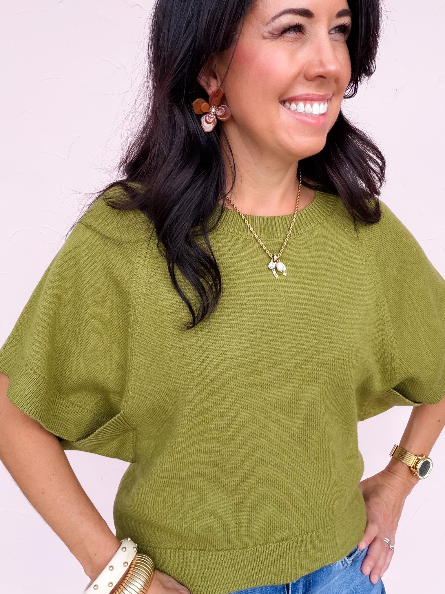 Wing It Sweater | Martini Olive