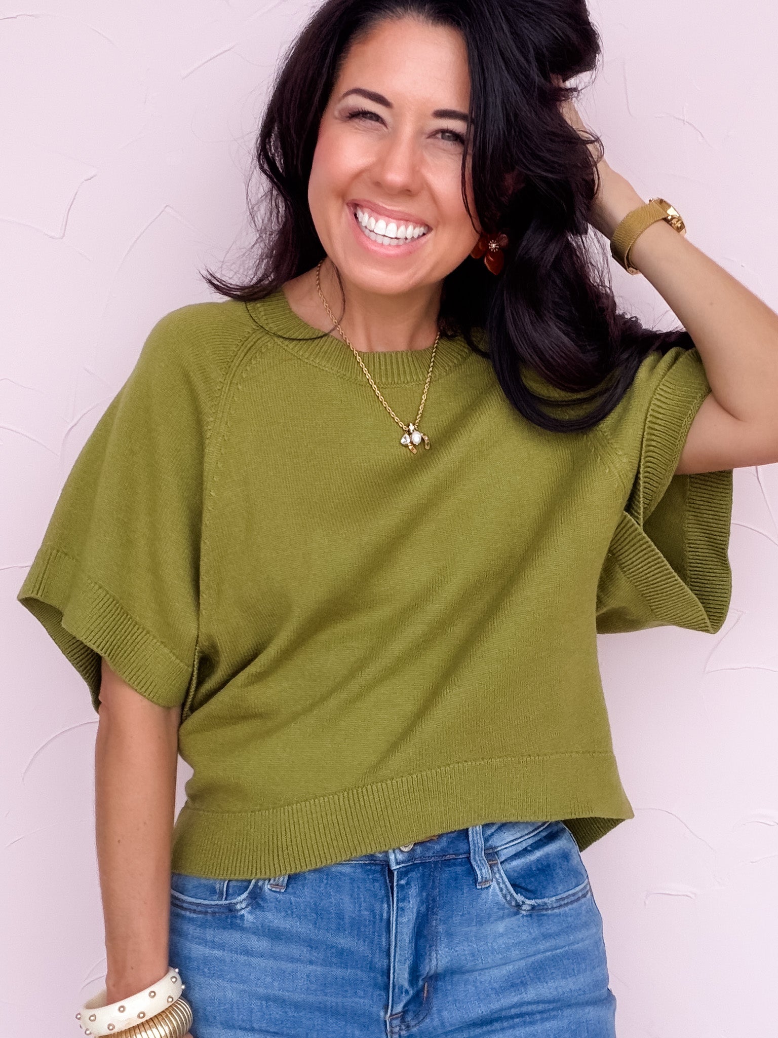 Wing It Sweater | Martini Olive