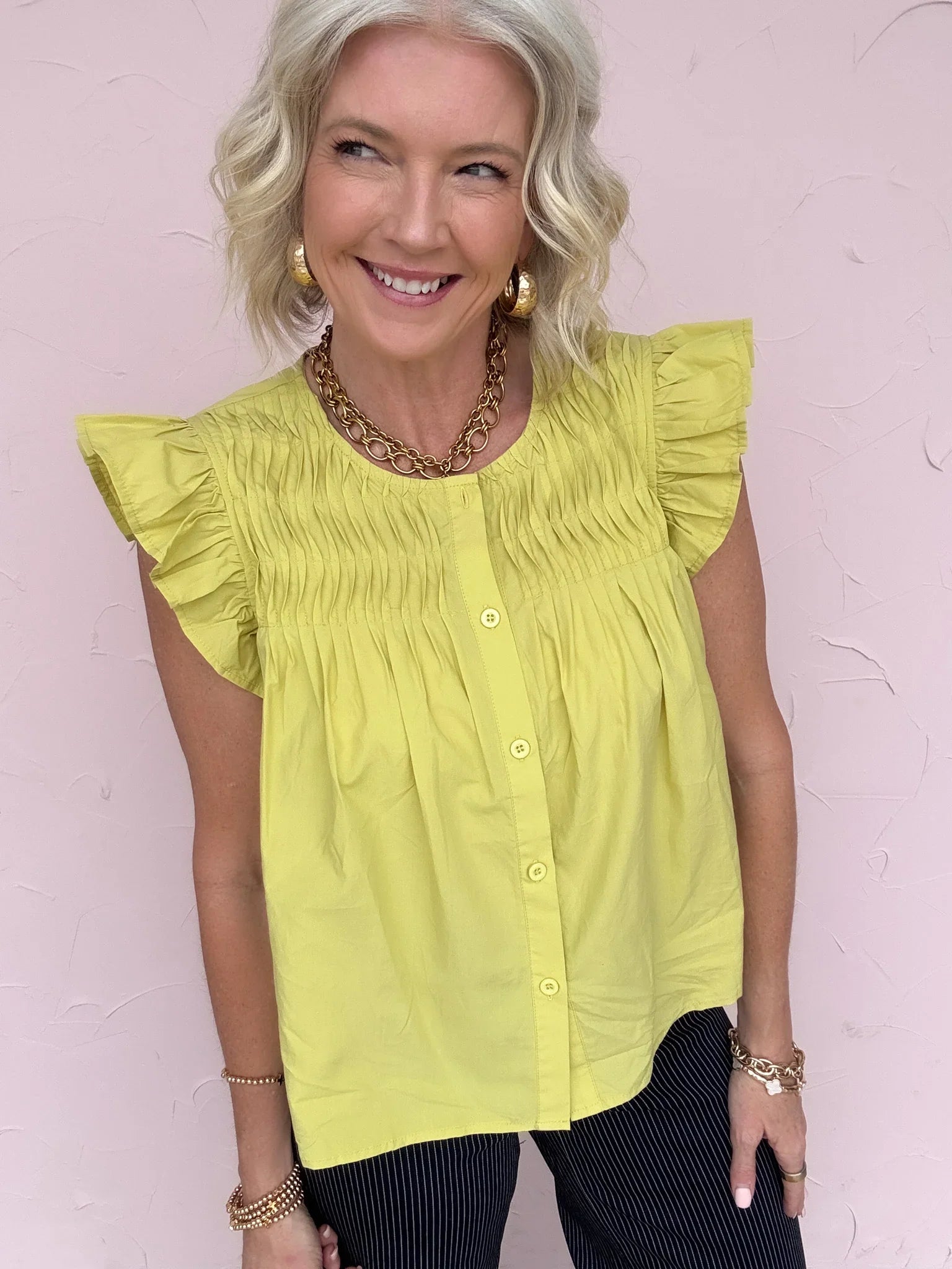 Chartreuse Charm Top - 30% Off