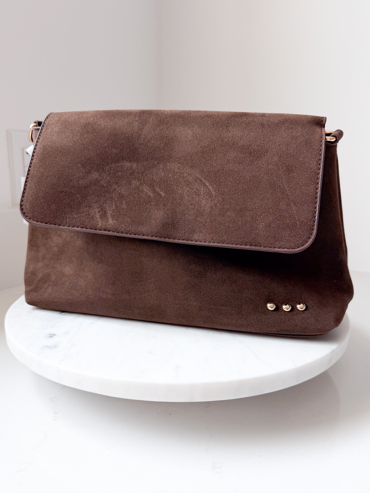 Miranda Suede Flap Crossbody