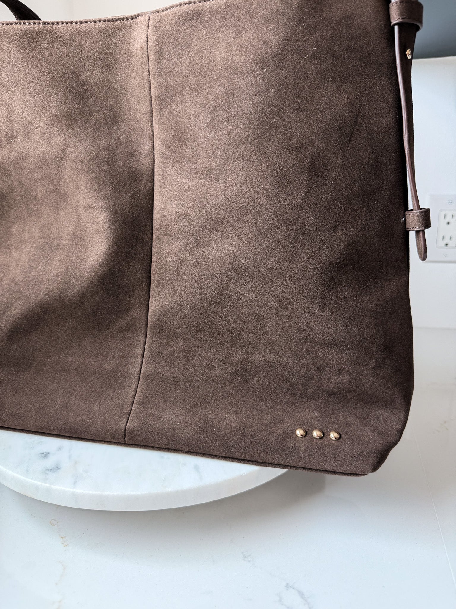 Evie Suede Hobo Shoulder Bag | Chocolate