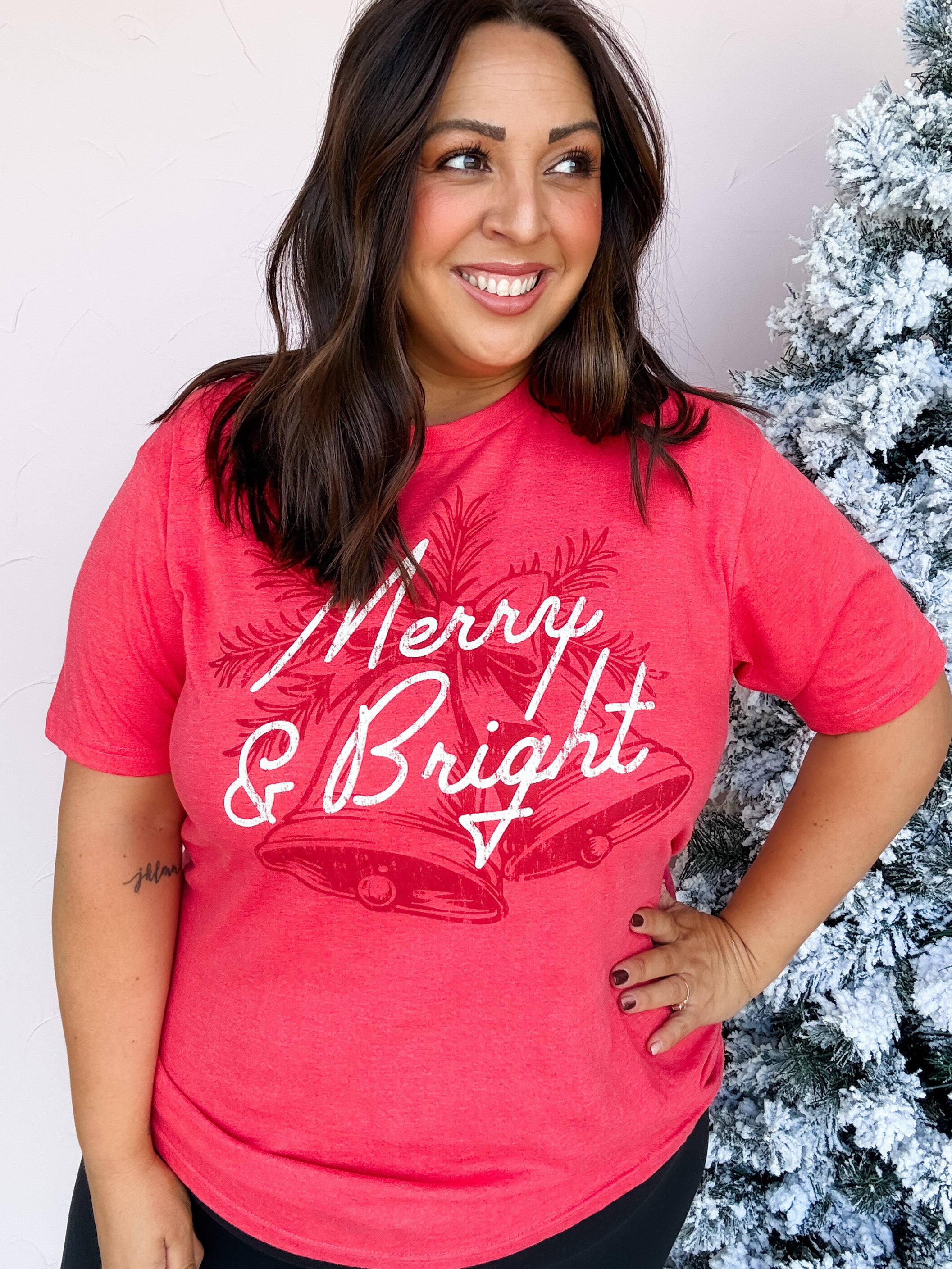 Merry & Bright Red Tee