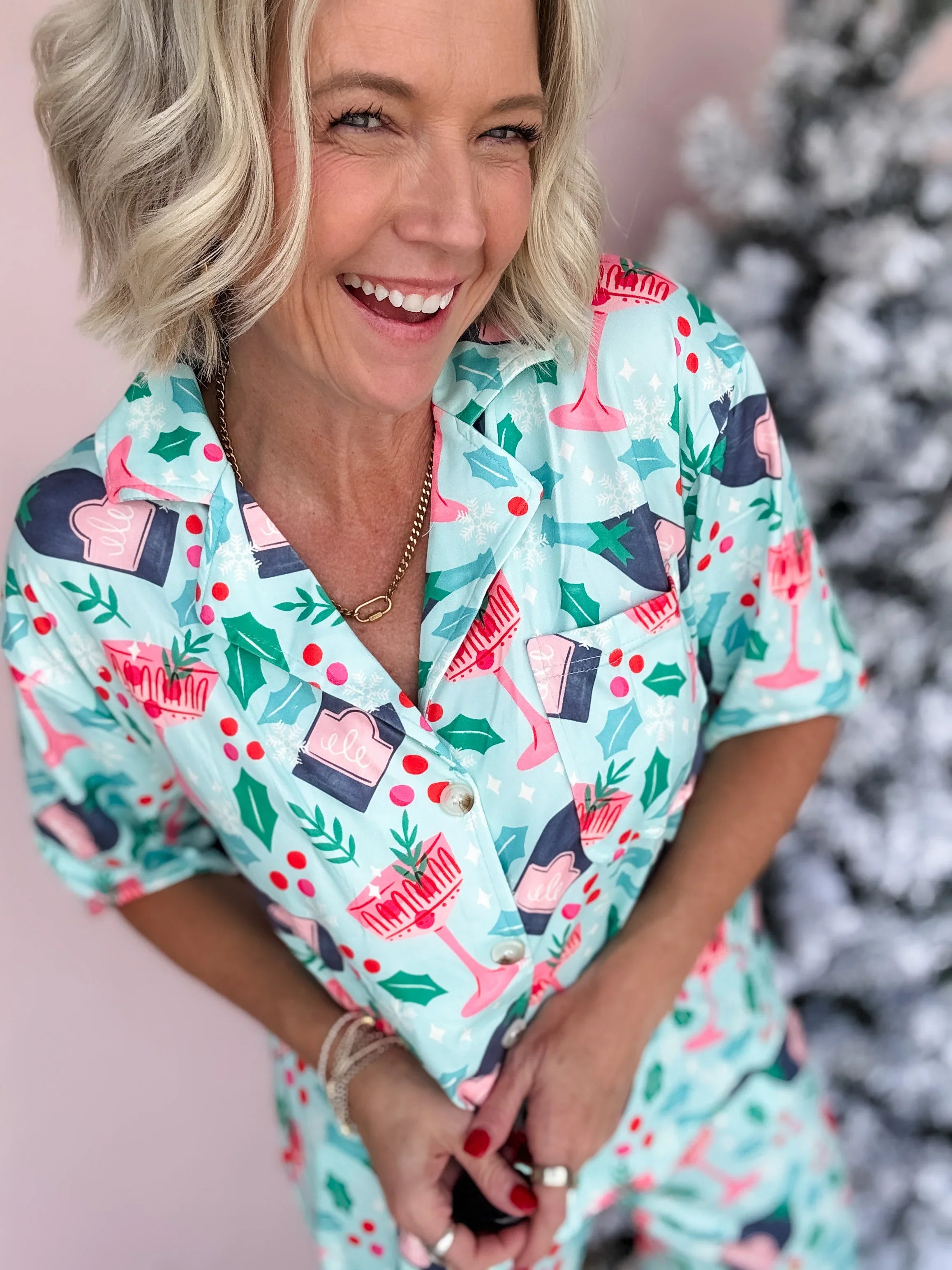 Holiday Champagne Pajamas