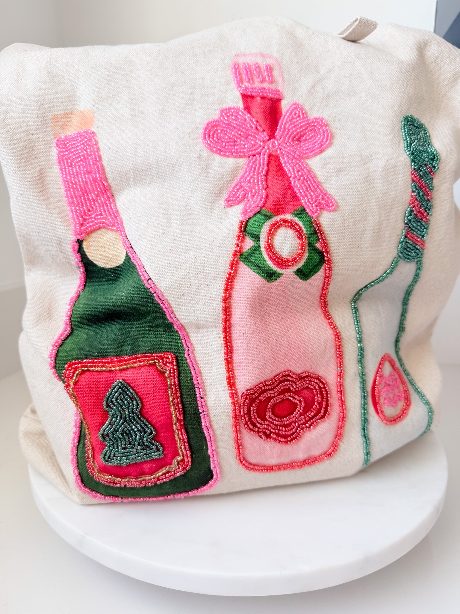 Holiday Bar Beaded Totes
