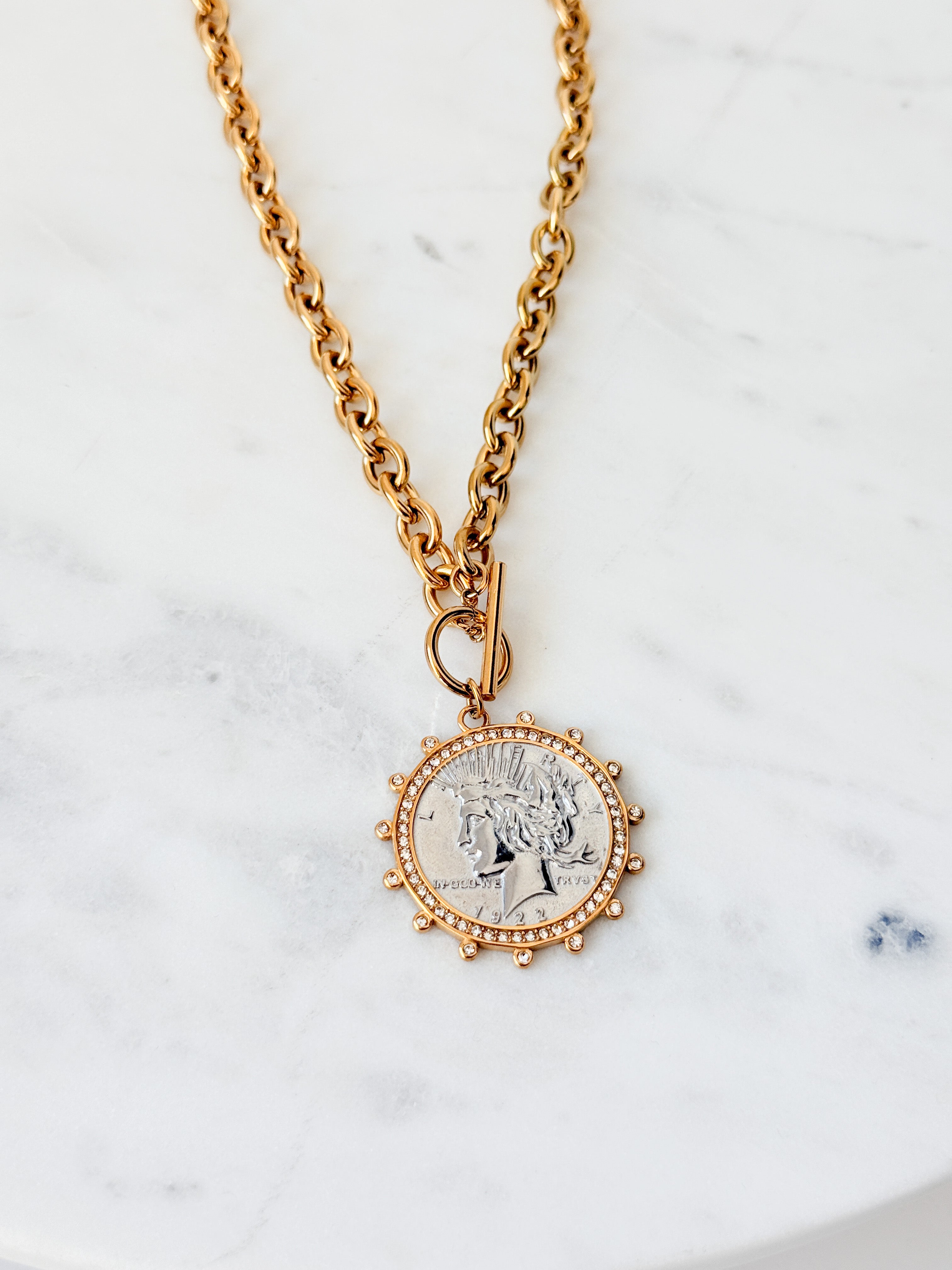 Radiant Resolve Coin Necklace