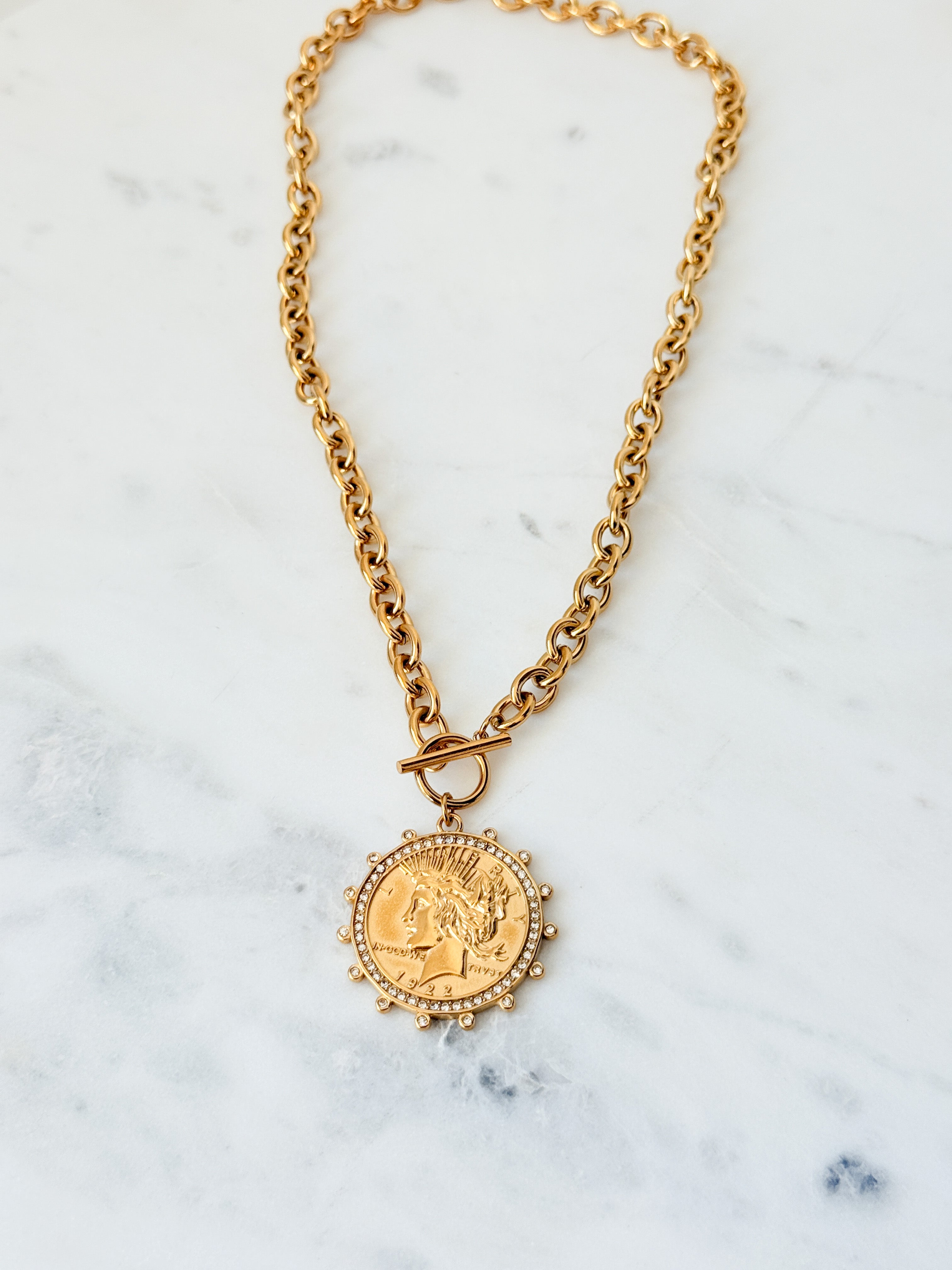 Radiant Resolve Coin Necklace