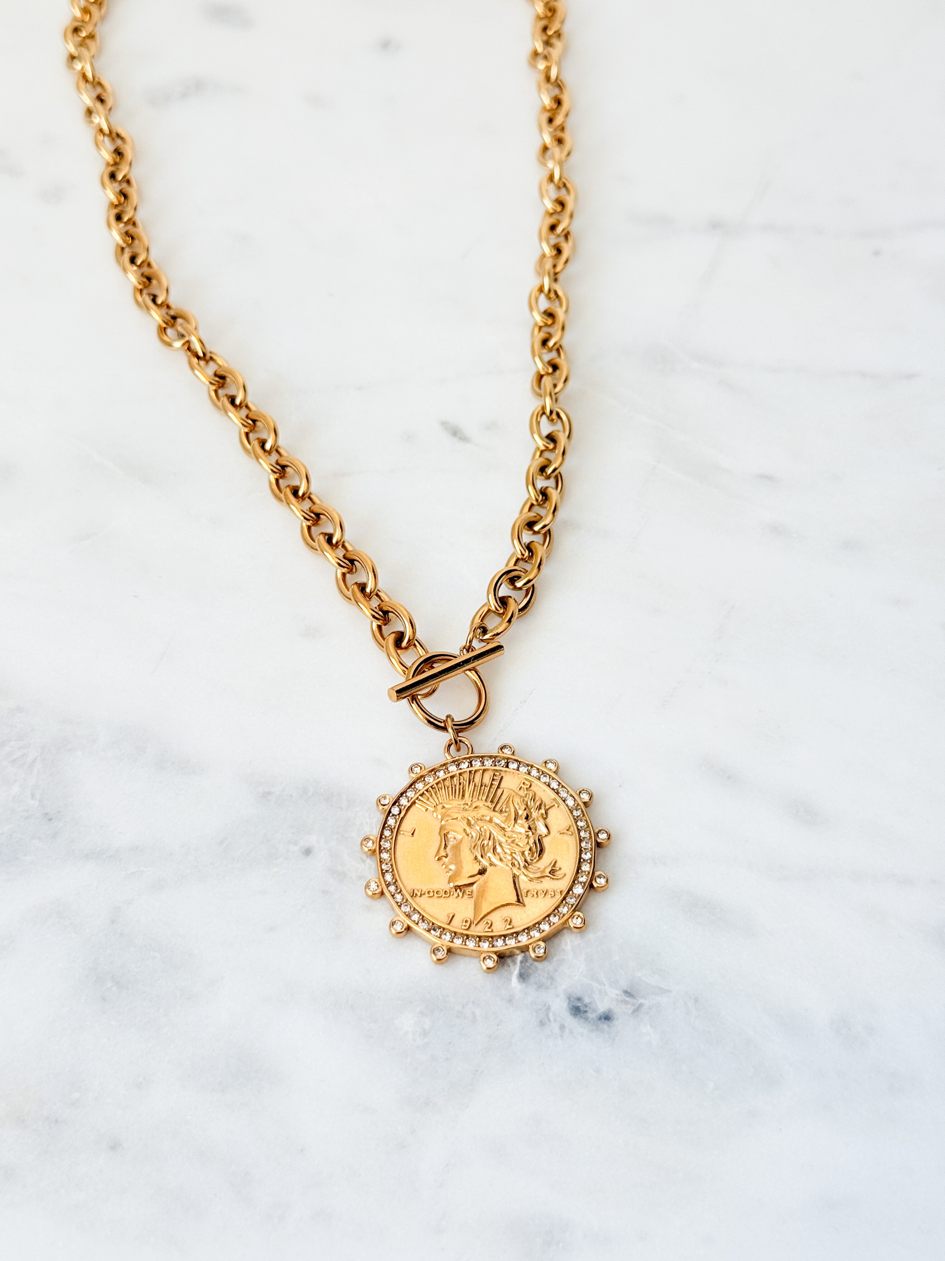 Radiant Resolve Coin Necklace