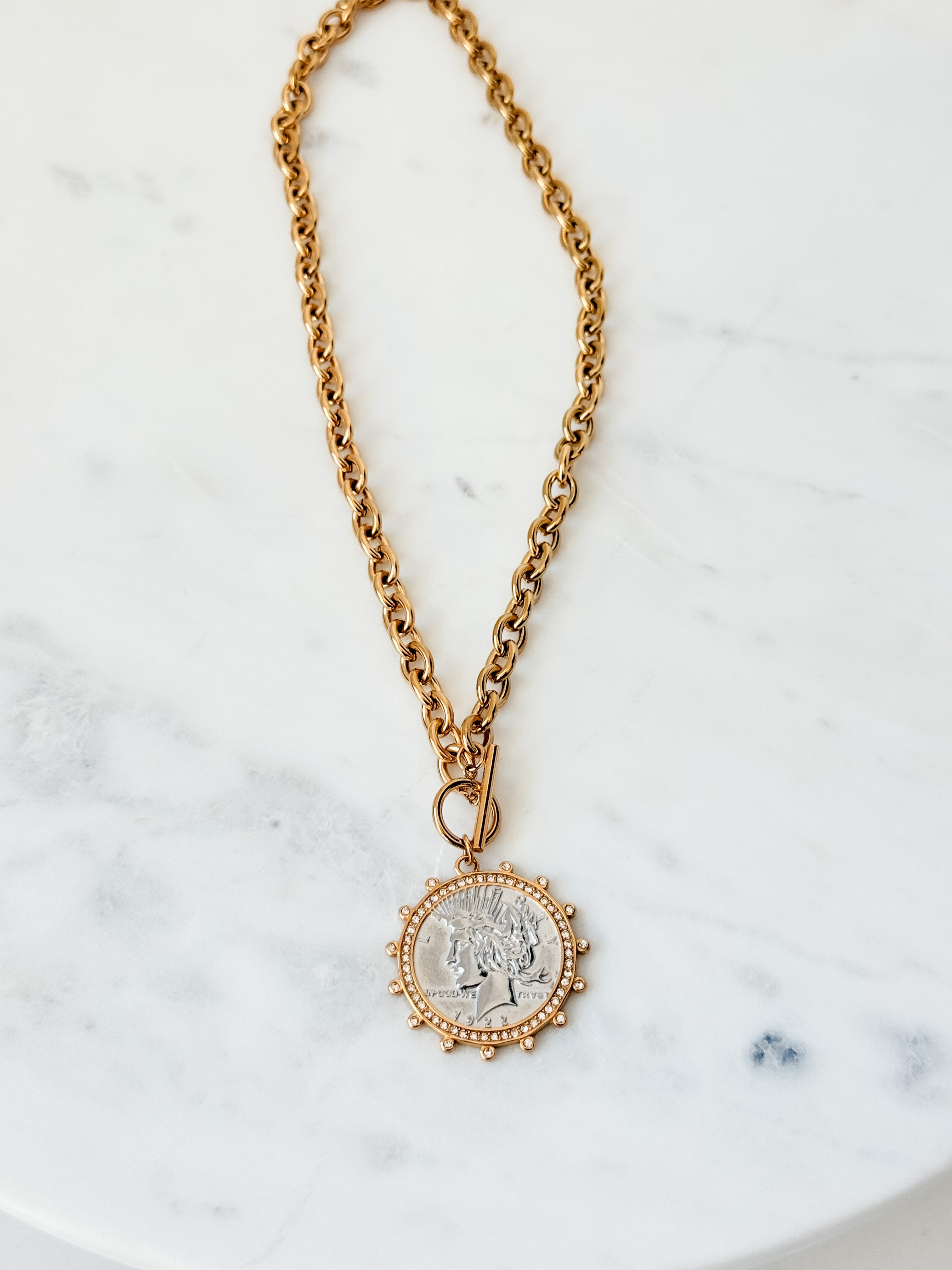 Radiant Resolve Coin Necklace