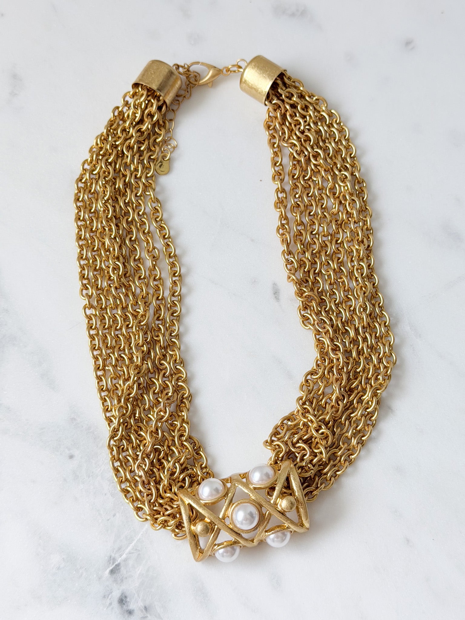 Crisscross Pearl Necklace