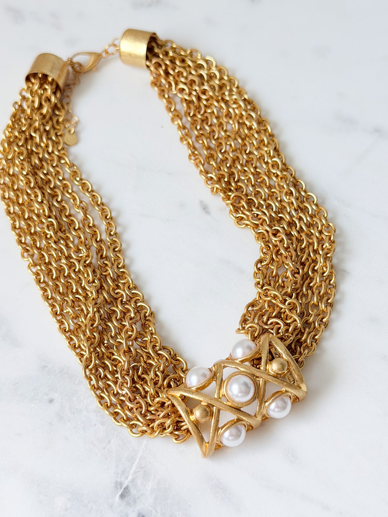 Crisscross Pearl Necklace