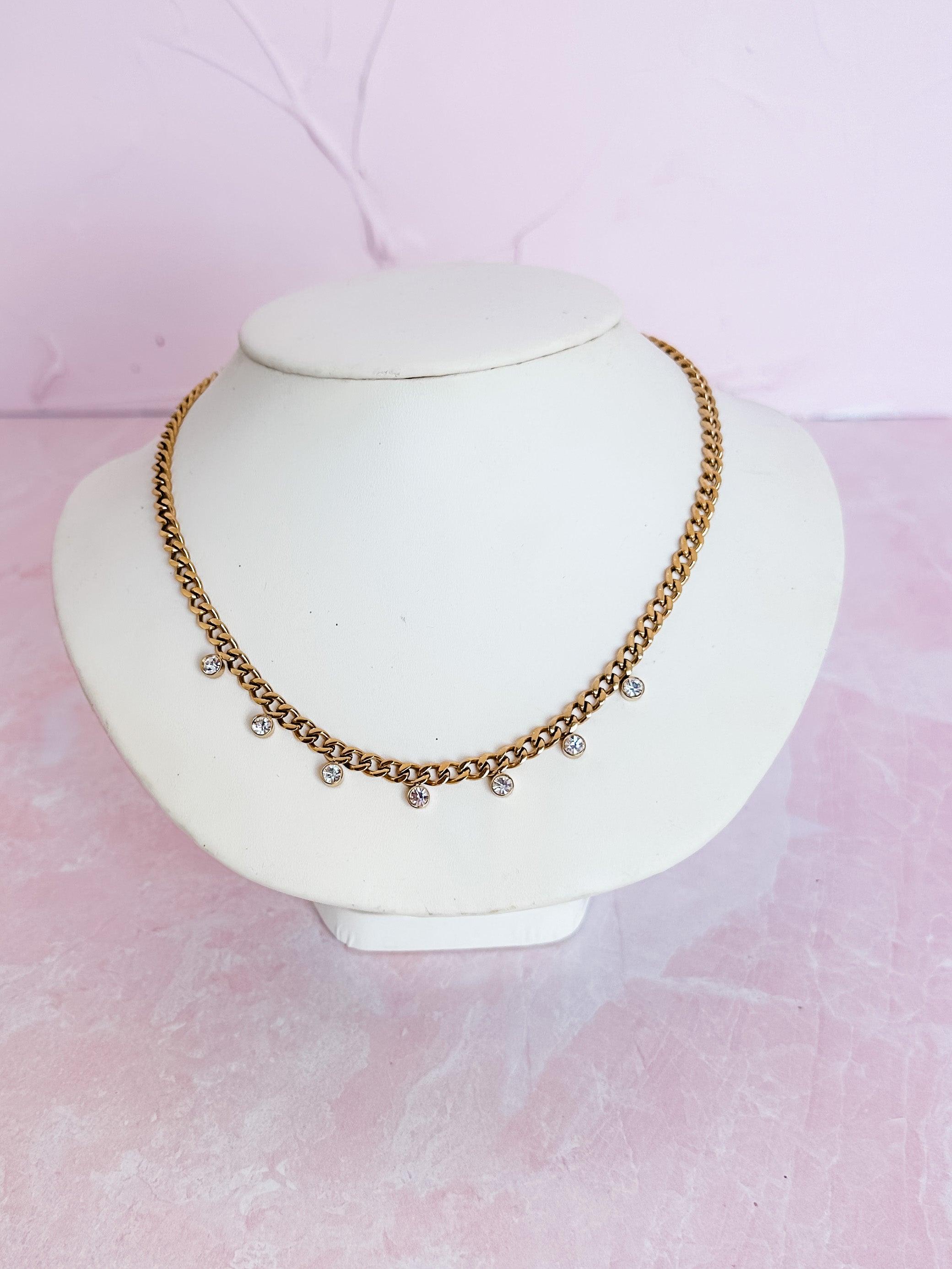 Zoe Gold Drop Necklace