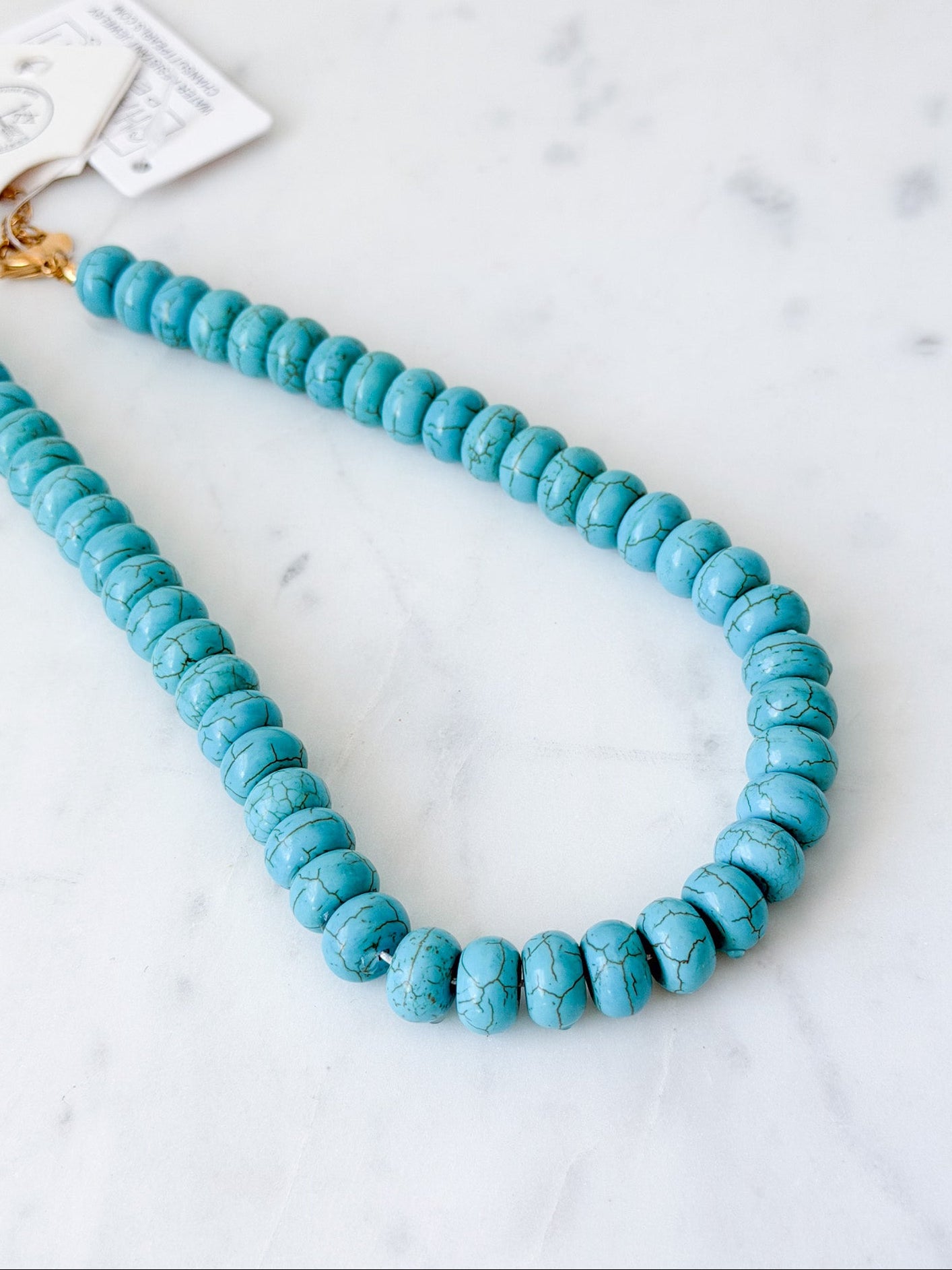 Turquoise Chunky Necklace | 18k Plated