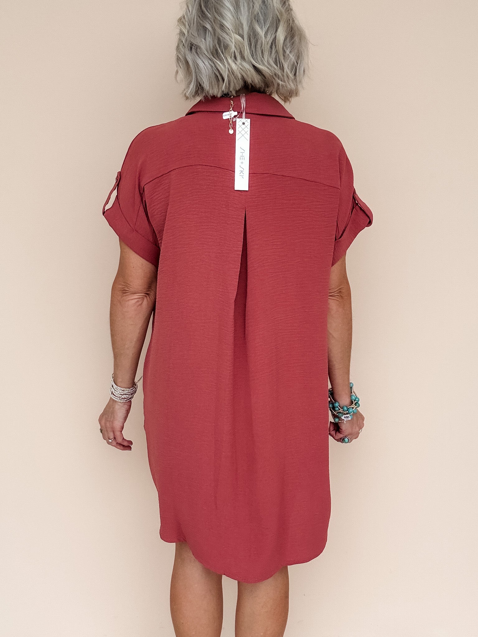 Marketplace Shirt Dress | Cinnamon