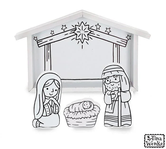 Color Me Holy Family Set